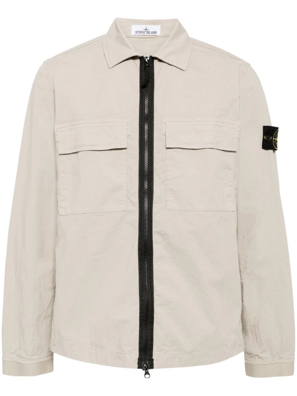 STONE ISLAND Double Pocket Regular Fit Overshirt Beige