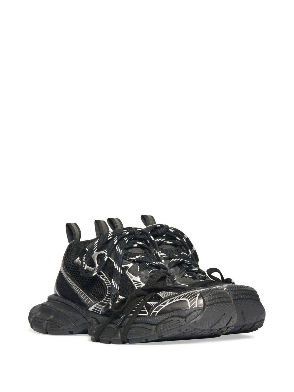 BALENCIAGA 3XL Mesh Sneakers Black/White - MAISONDEFASHION.COM