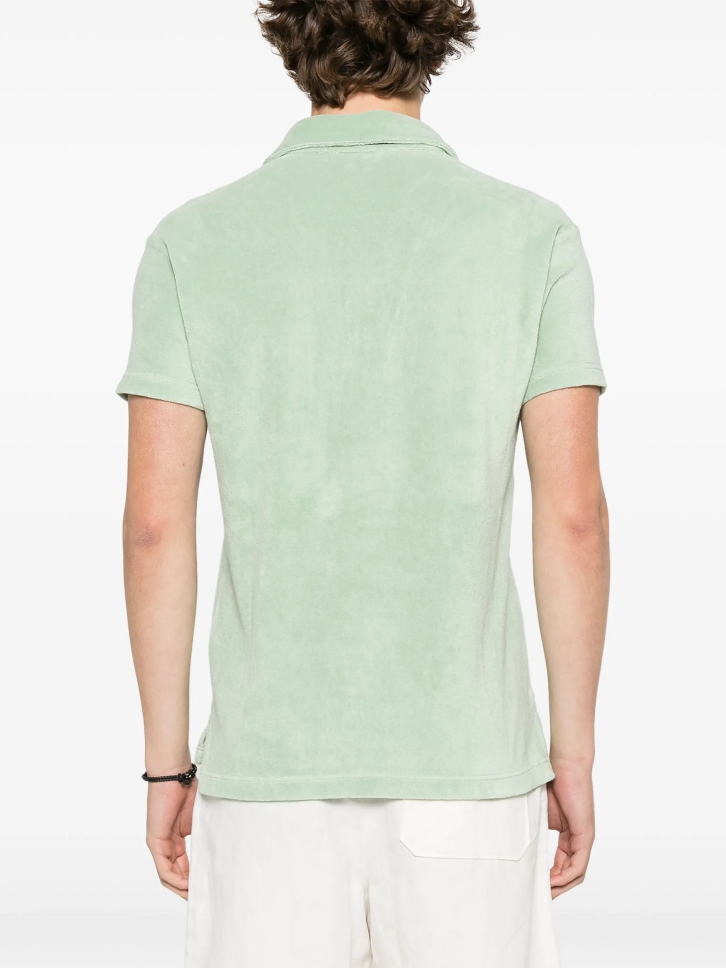 ポロシャツ TOM FORD Towelling Short-sleeve Polo Shirt Light Green TOM FORD Towelling Short-sleeve Polo Shirt Light Green