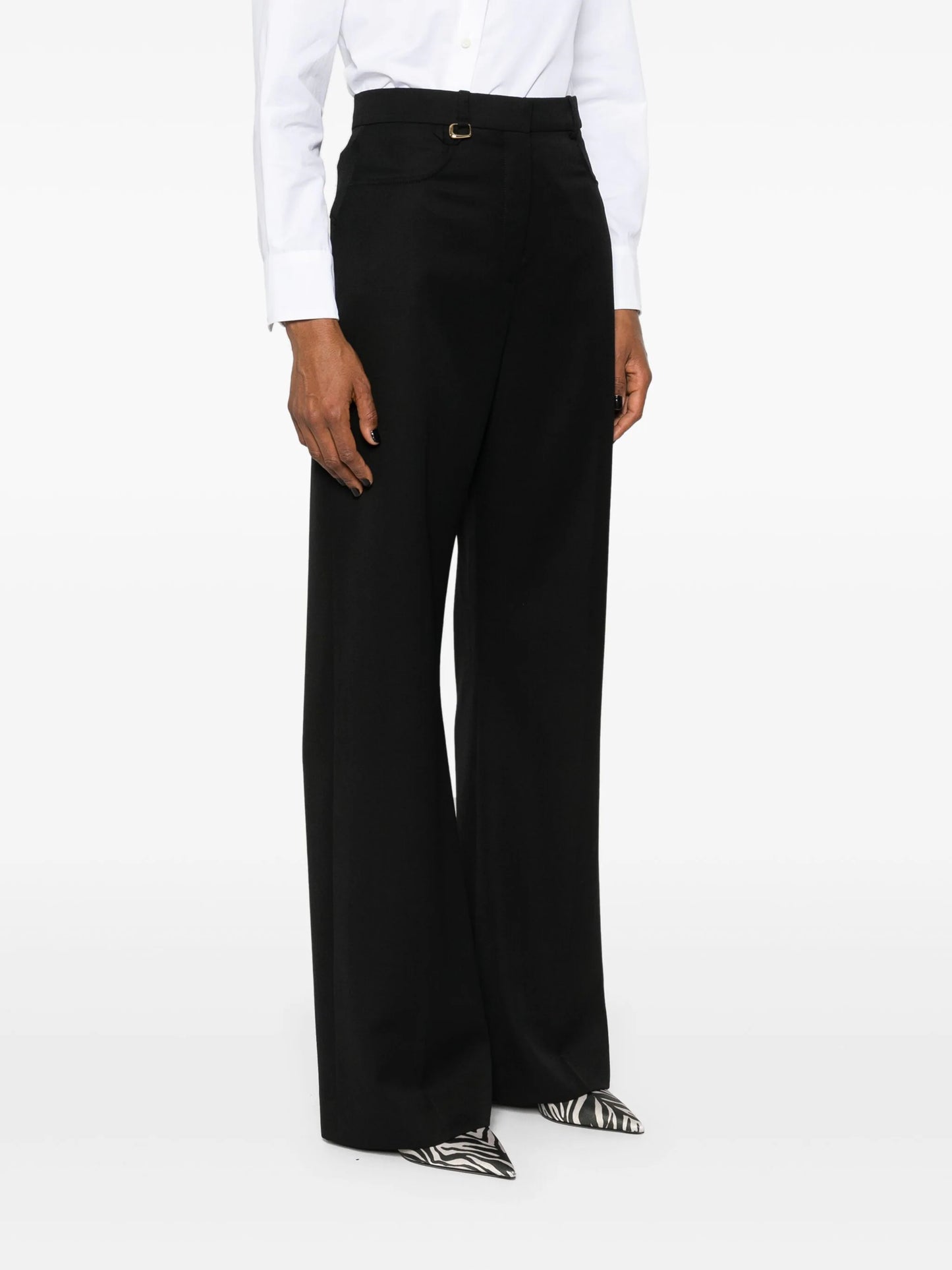 パンツ JACQUEMUS WOMEN Le Pantalon Sauge Woven Pants Black JACQUEMUS WOMEN Le Pantalon Sauge Woven Pants Black