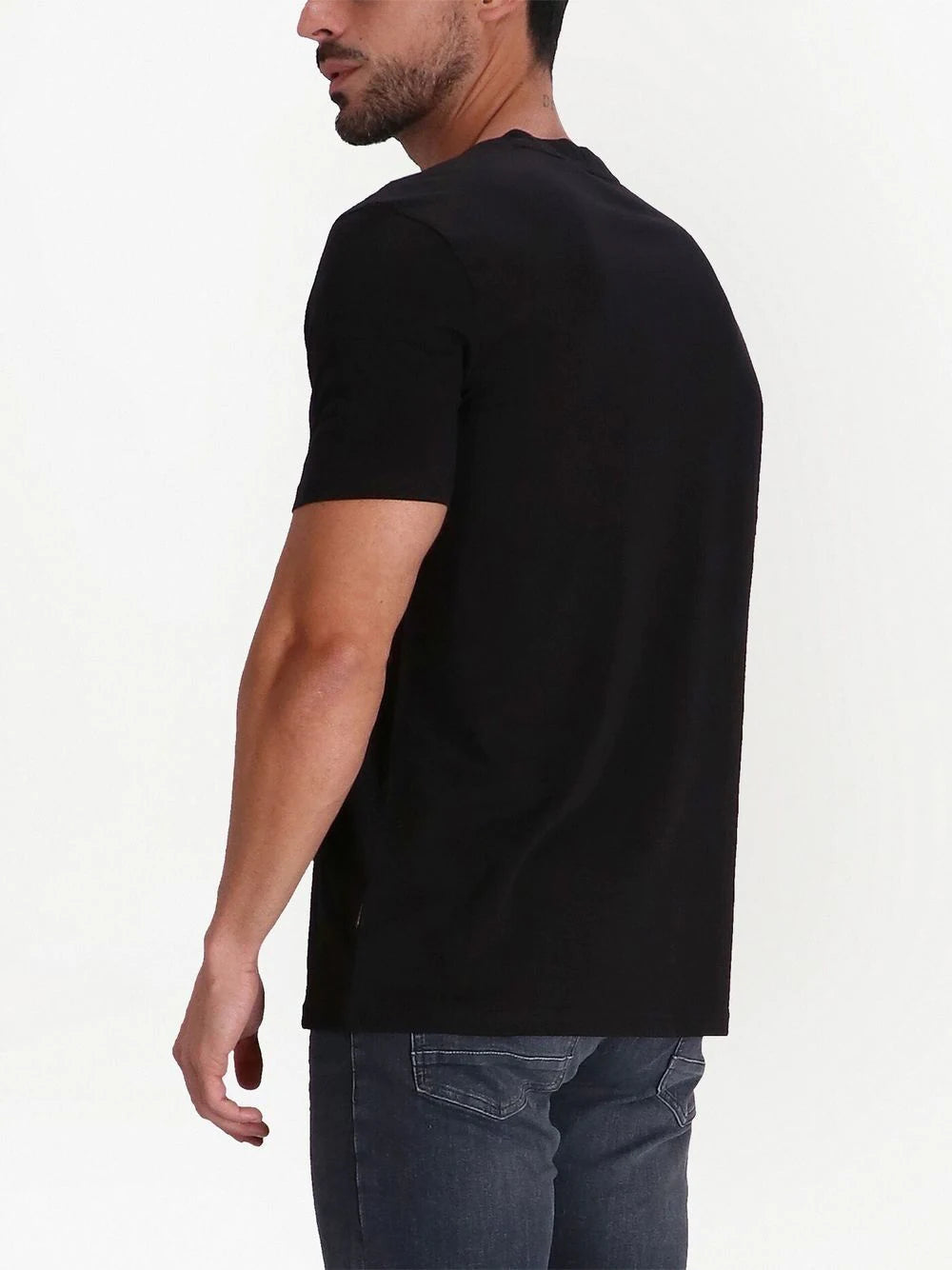 BOSS MEN Logo-print Detail T-shirt Black - MAISONDEFASHION.COM