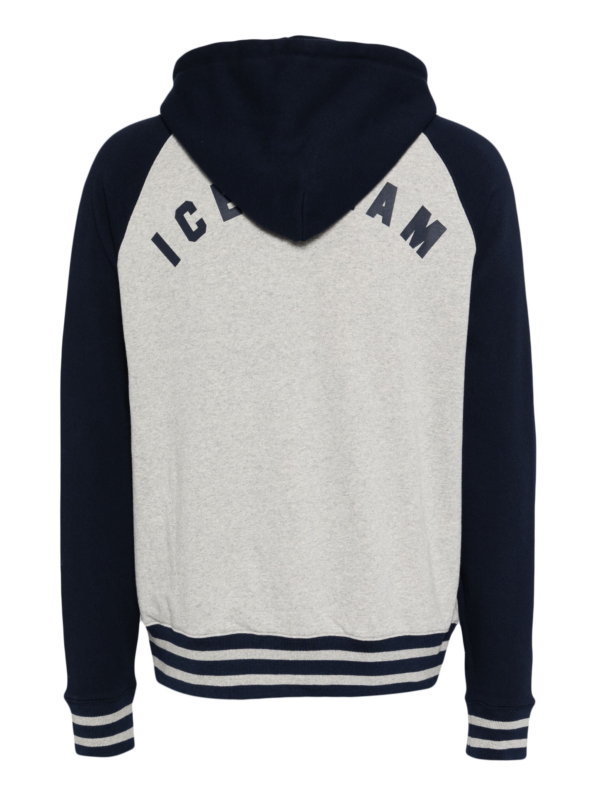 スウェット・トレーナー ICECREAM Cones & Bones Zip Through Hoodie Grey Navy ICECREAM Cones & Bones Zip Through Hoodie Grey Navy