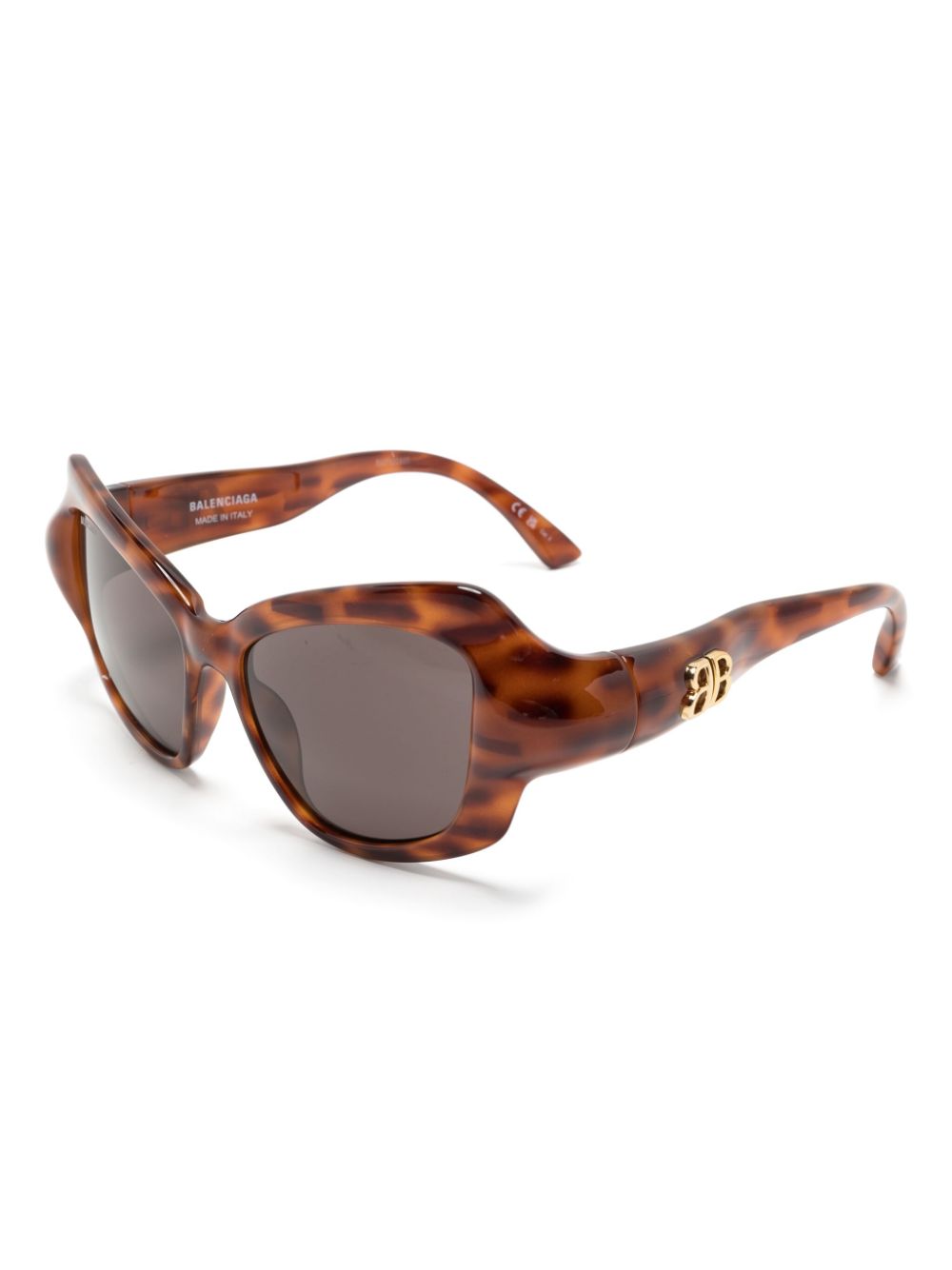 BALENCIAGA UNISEX Logo Cat-Eye Palazzo Sunglasses Brown