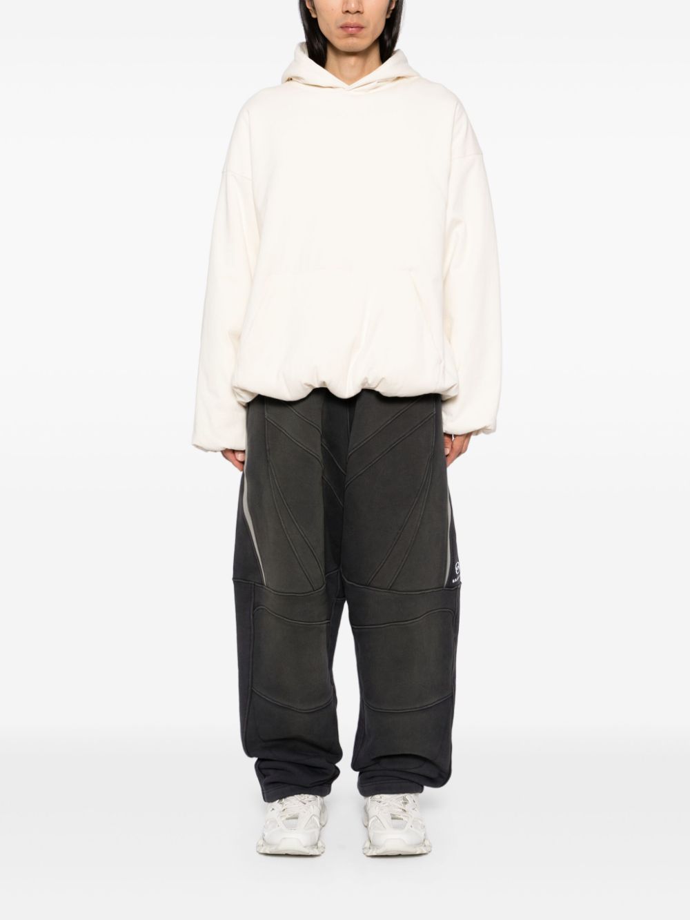 BALENCIAGA Unity Sports Icon Panelled Sweat Pants Black White - MAISONDEFASHION.COM