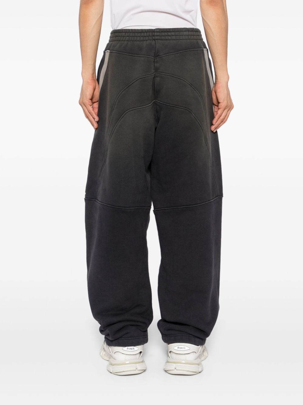 BALENCIAGA Unity Sports Icon Panelled Sweat Pants Black White - MAISONDEFASHION.COM