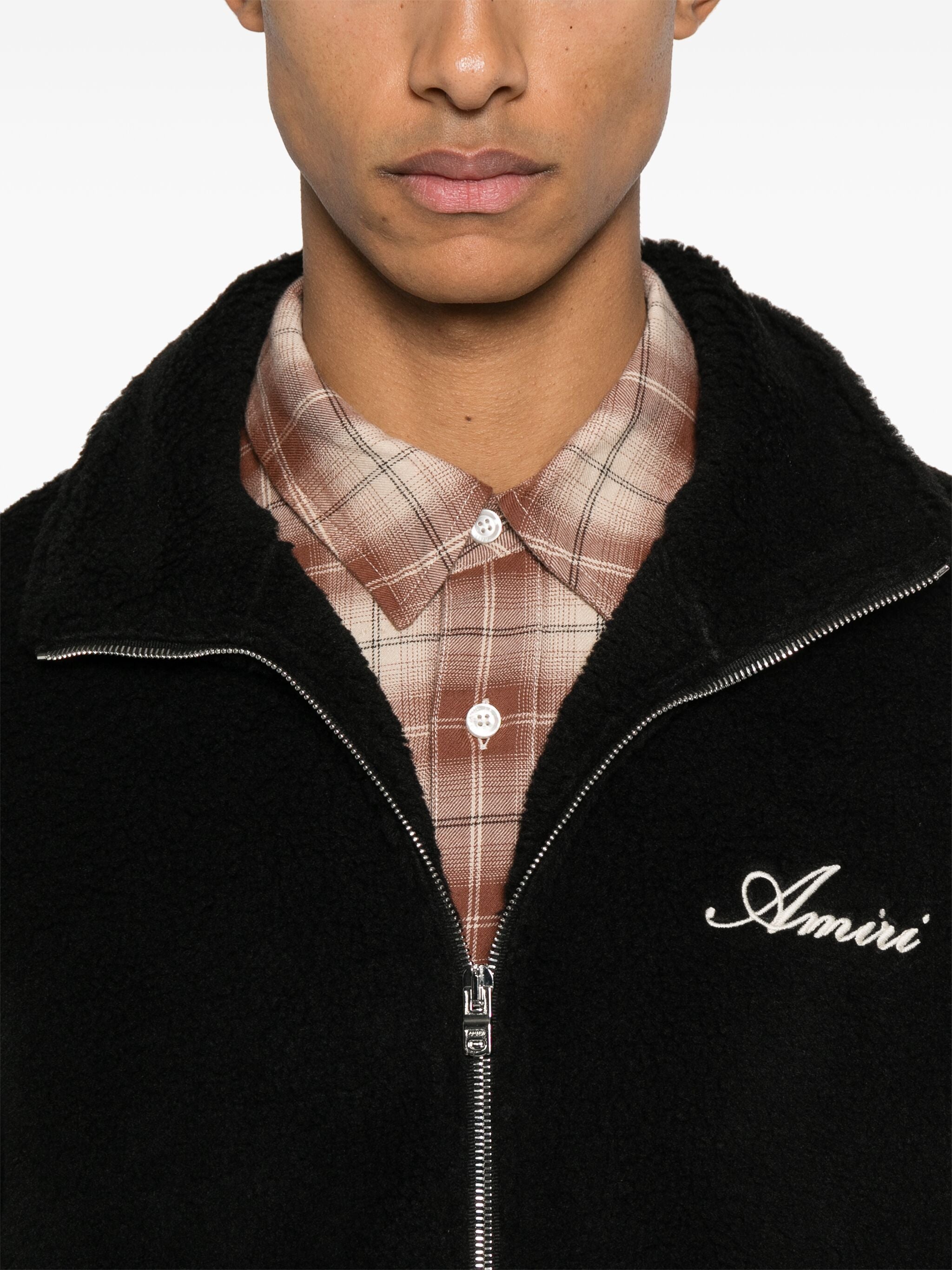 ジャケット・アウター AMIRI BONES Teddy Jacket AMIRI Bones Appliqué wool-blend Bomber Jacket | Black | FARFETCH