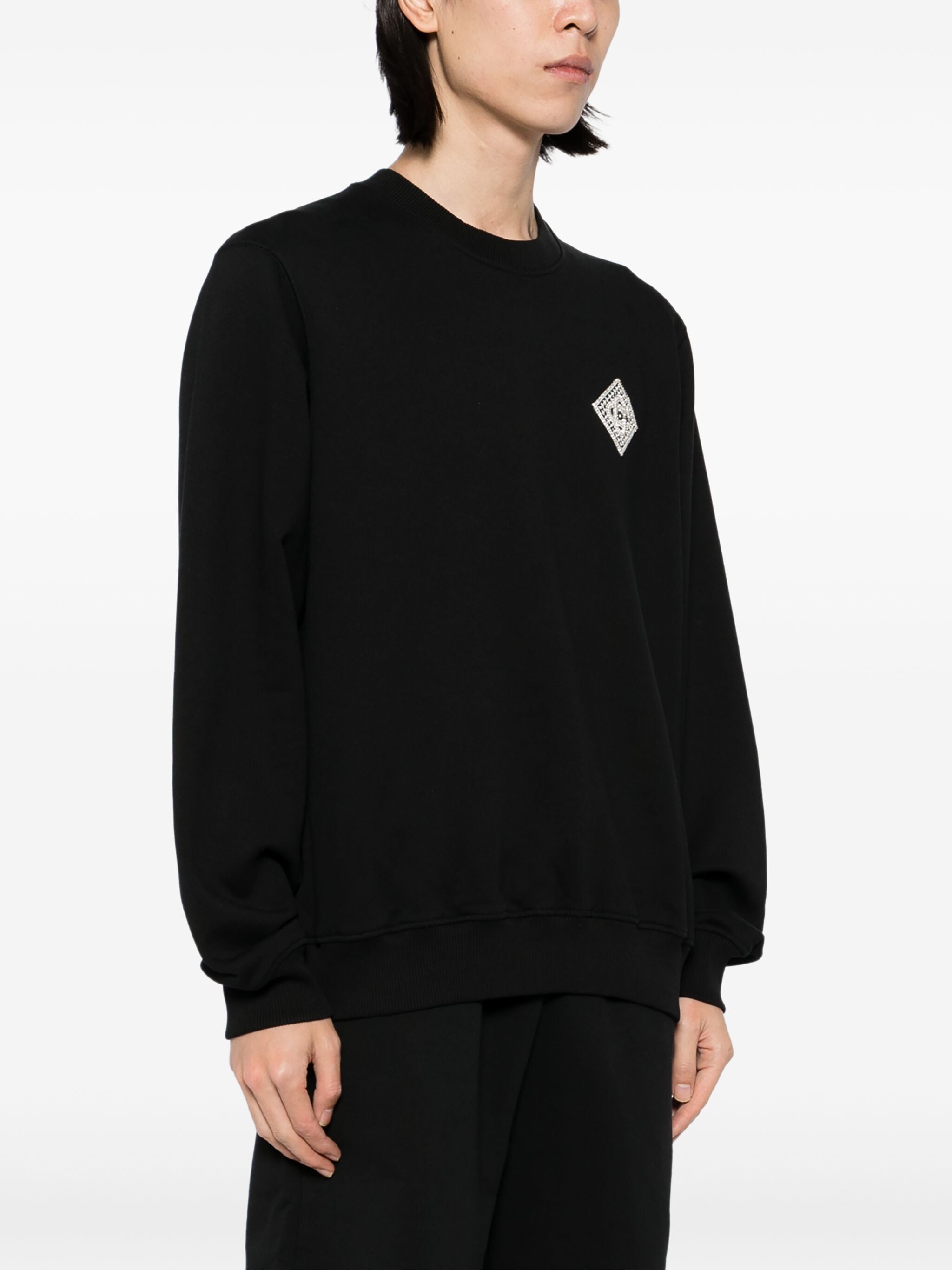 スウェット・トレーナー CASABLANCA Pearl Diamond CC Logo Patch Sweatshirt Black 27562174_57399810_2048.jpg?v=