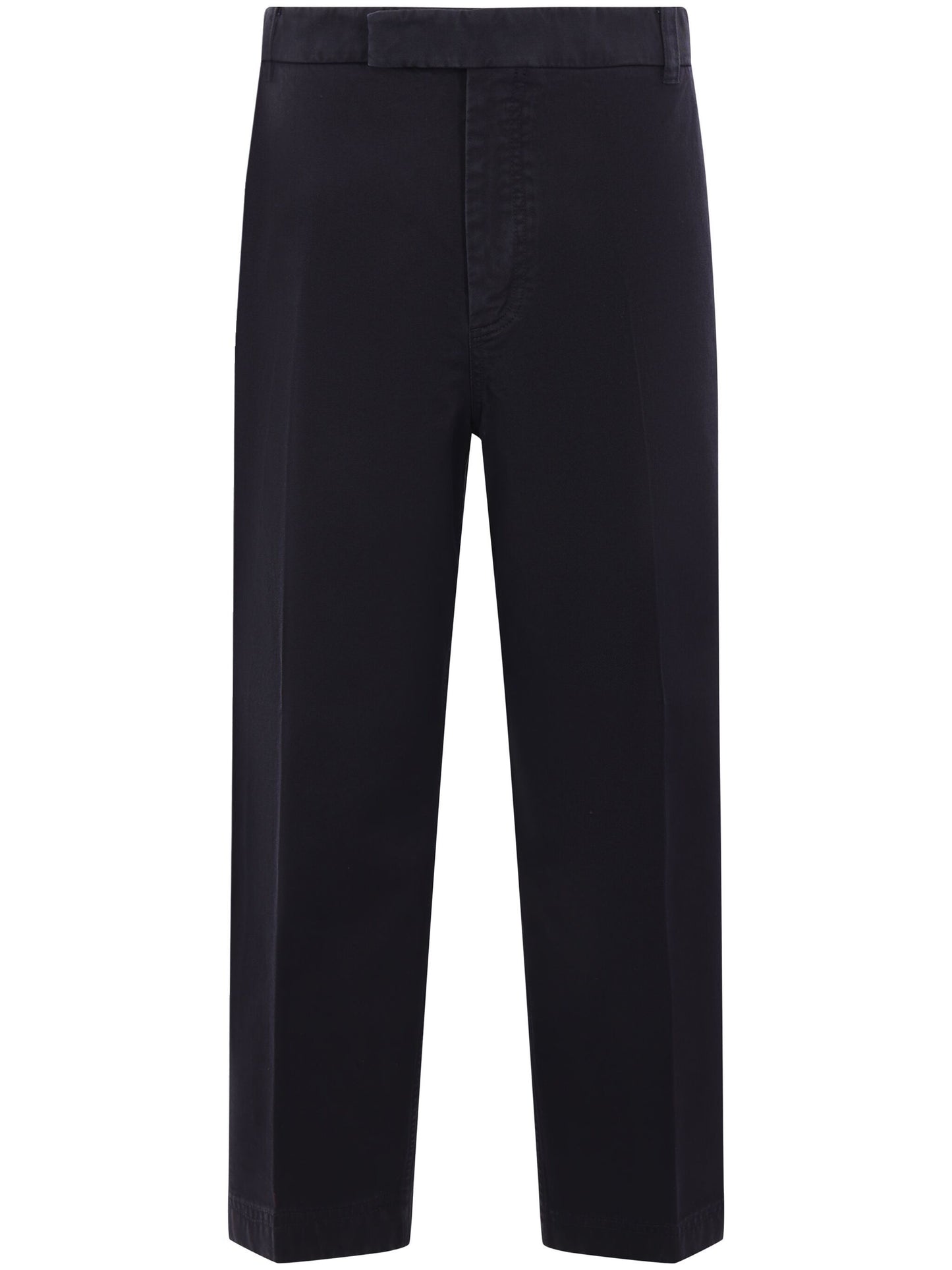 THOM BROWNE Utility Chino Trousers Navy Blue - MAISONDEFASHION.COM