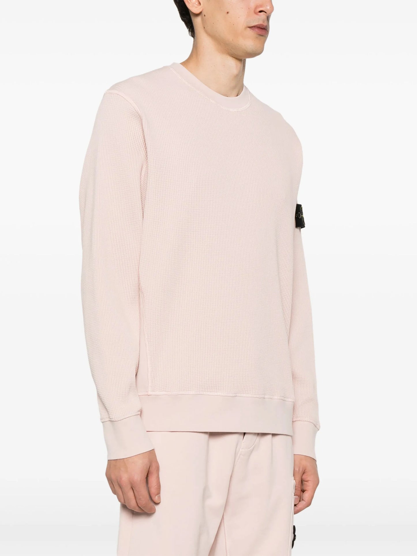 スウェット・トレーナー STONE Waffle Fleece Crewneck Sweatshirt Antique Rose STONE ISLAND Waffle Fleece Crewneck Sweatshirt Antique Rose