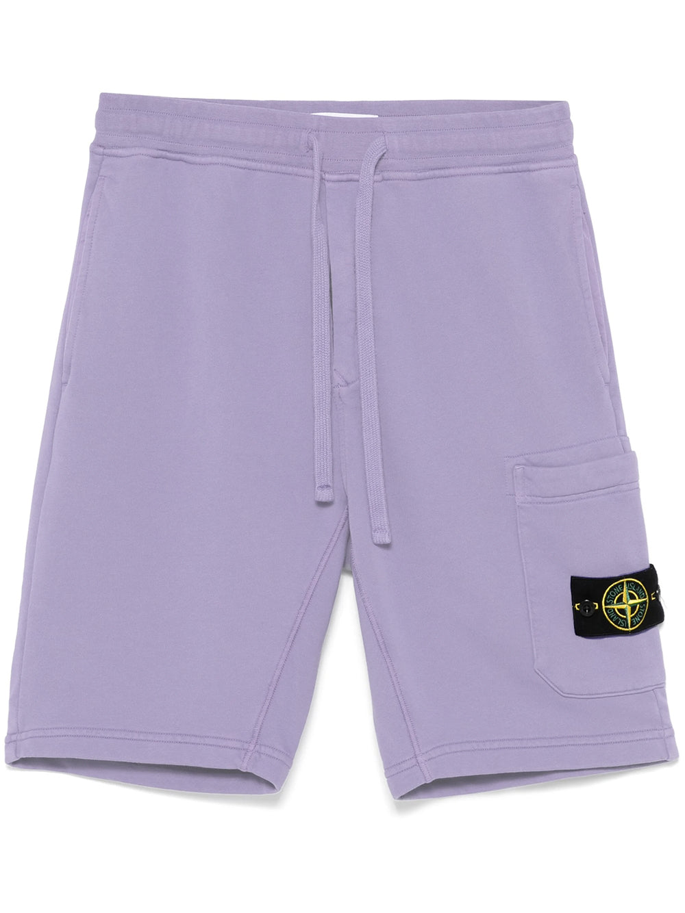 STONE ISLAND Compass Badge Cotton Shorts Lilac - MAISONDEFASHION.COM