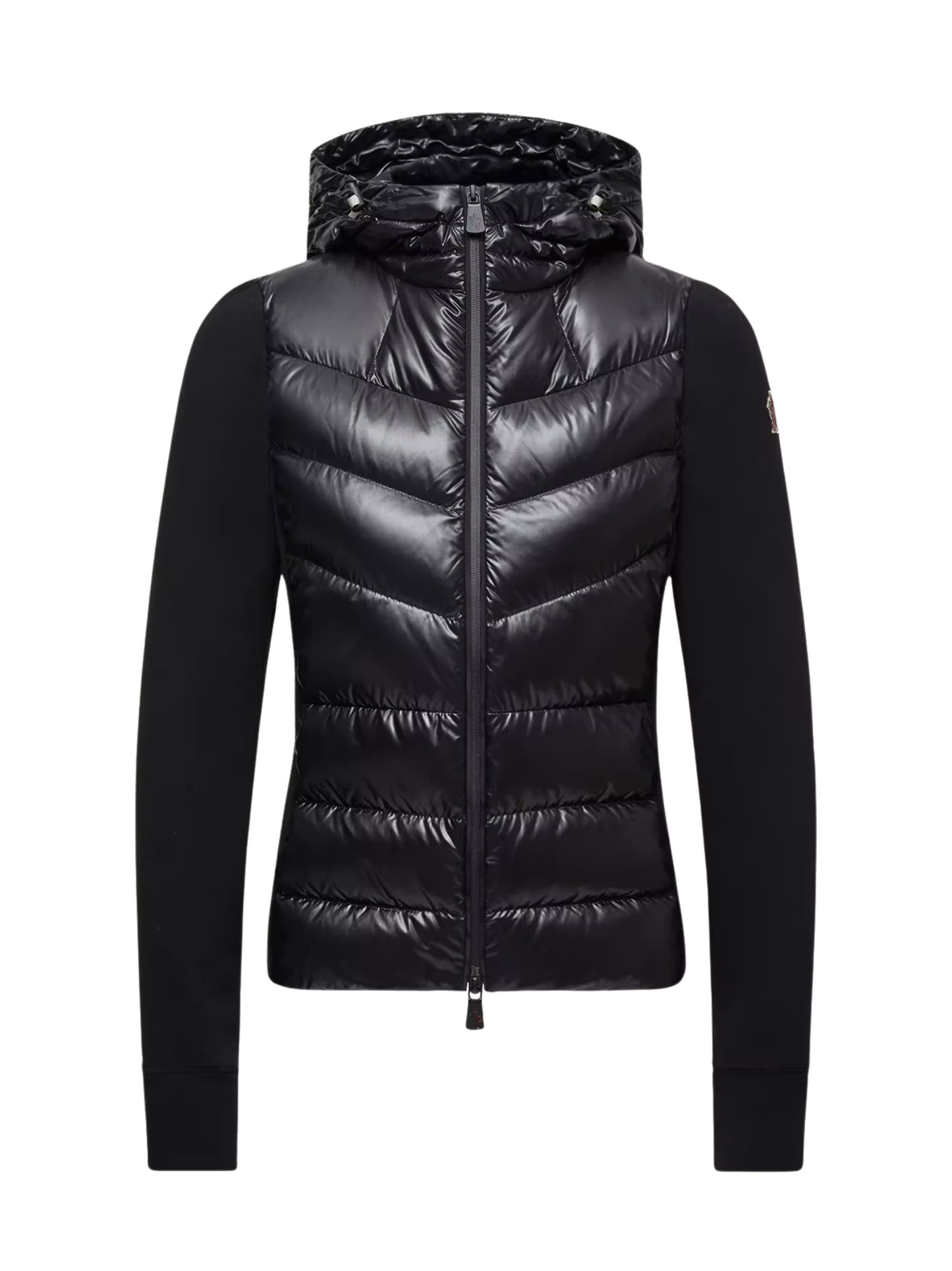 MONCLER GRENOBLE WOMEN Padded Zip-Up Hoodie Black - MAISONDEFASHION.COM