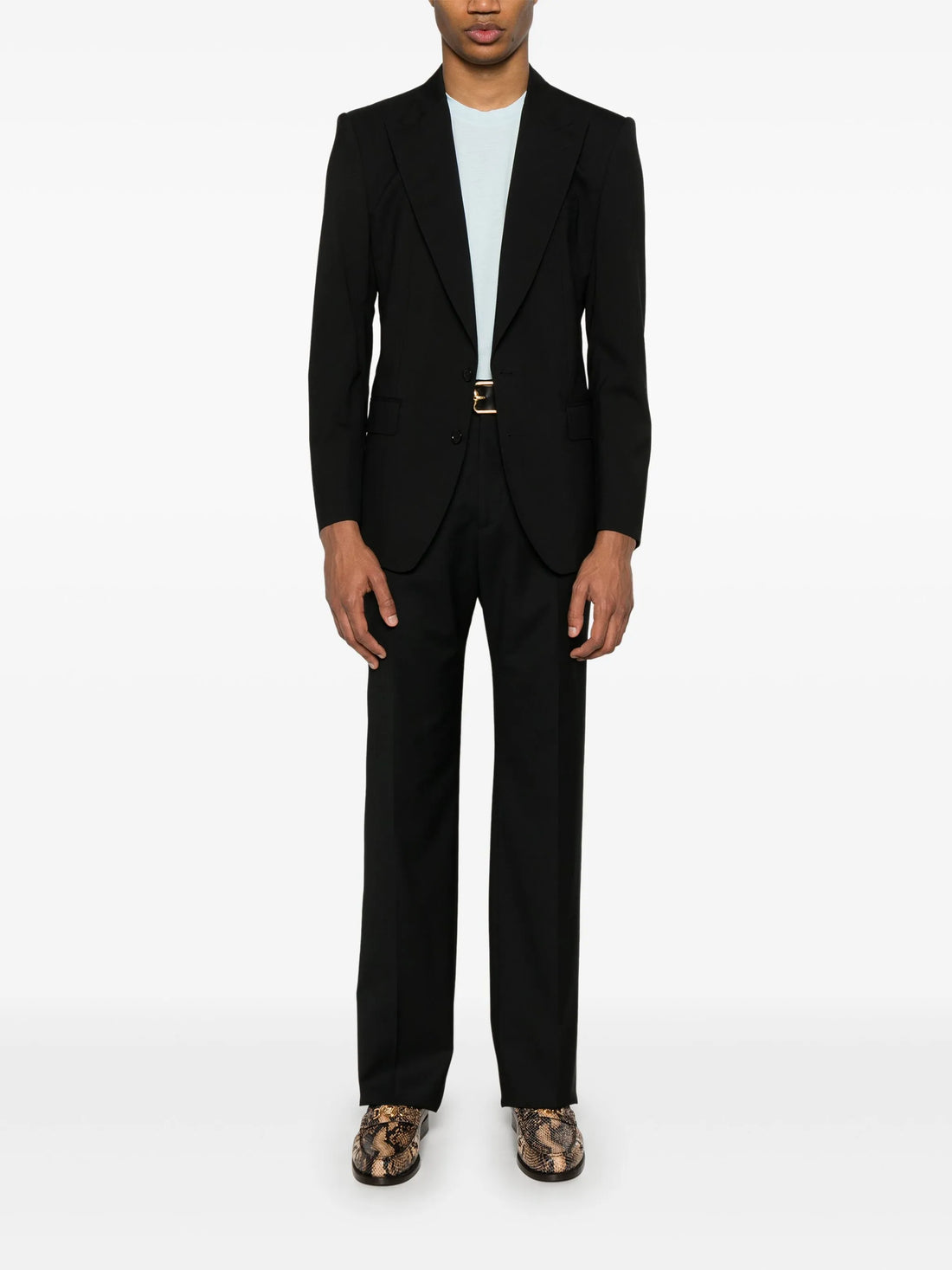 TOM FORD Crew Neck T-shirt Glass Blue - MAISONDEFASHION.COM