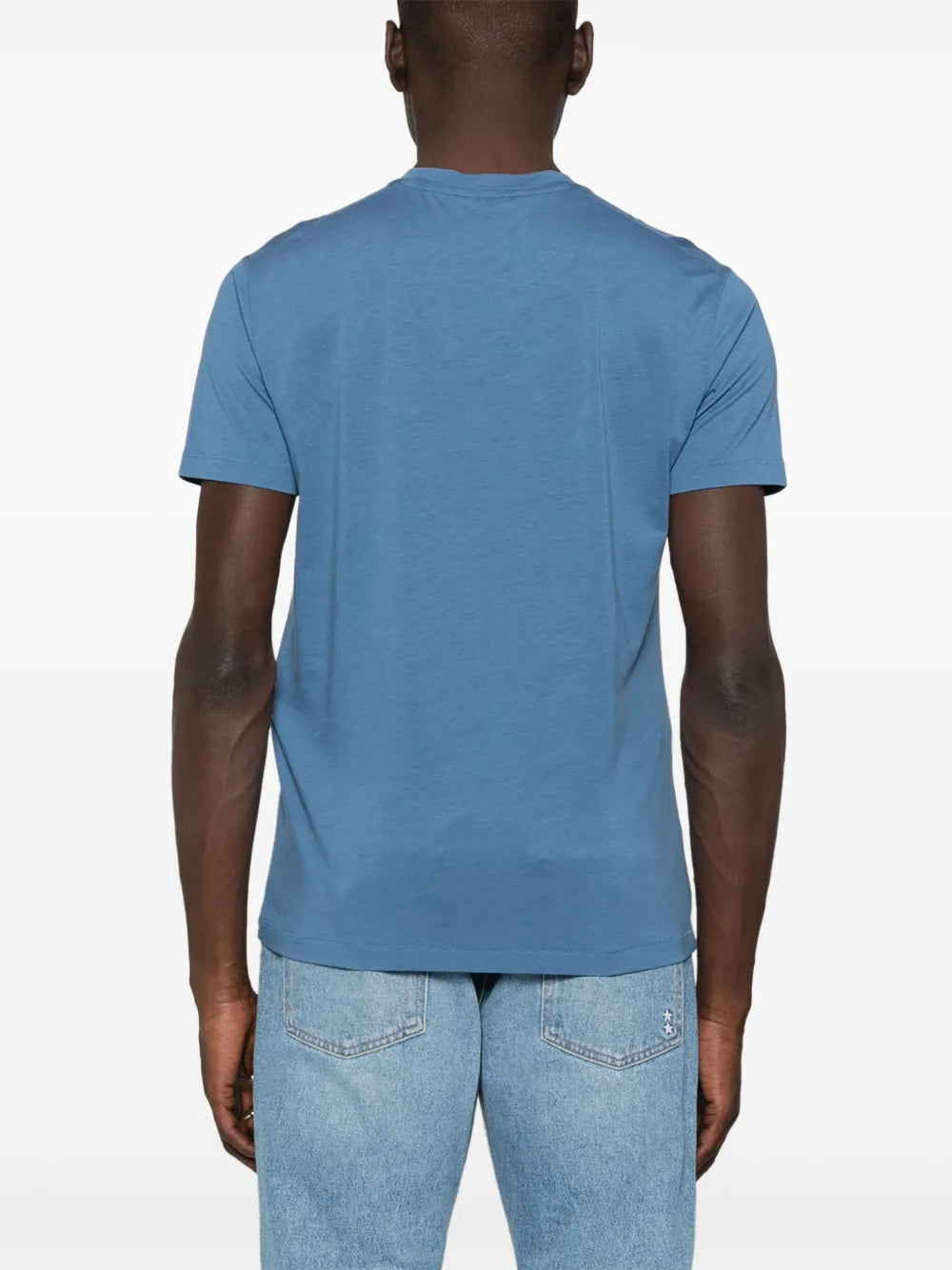 Tシャツ・カットソー TOM FORD Crew-neck T-shirt Denim Blue Tom Ford Men Crew T-Shirt Denim Blue S Sleeve Viscose And