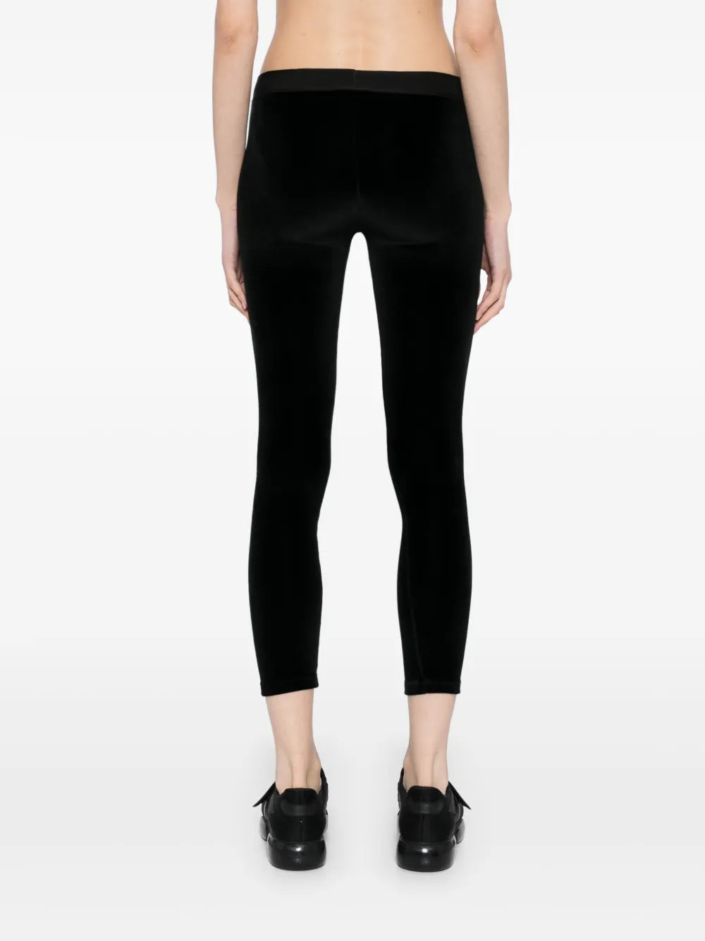パンツ TOM FORD WOMEN Logo Stretch Velvet Leggings Black TOM FORD WOMEN Logo Stretch Velvet Leggings Black