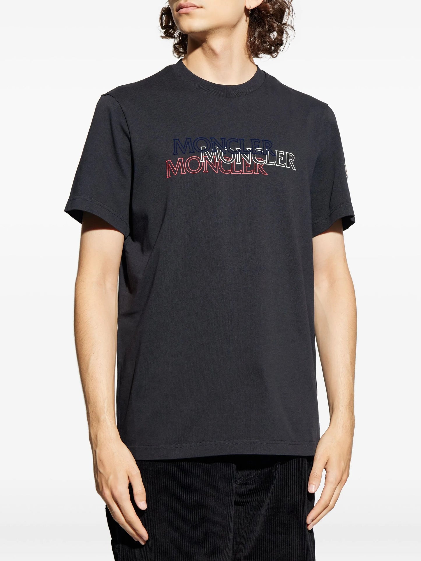 MONCLER Triple Logo Print T-Shirt Navy Blue – MAISONDEFASHION.COM MONCLER Triple Logo Print T-Shirt Navy Blue – MAISONDEFASHION.COM