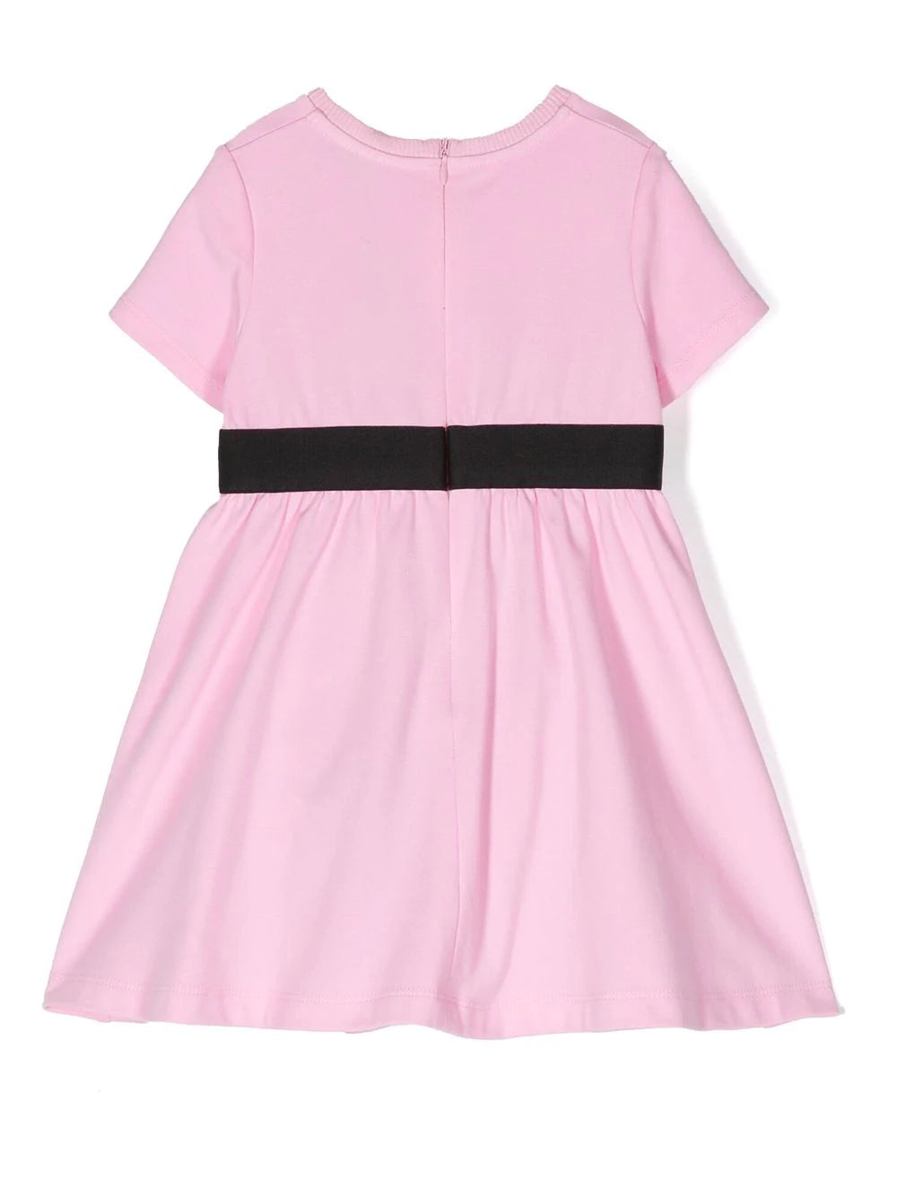 DOLCE & GABBANA BABY Logo-waistband T-shirt Dress Pink - MAISONDEFASHION.COM