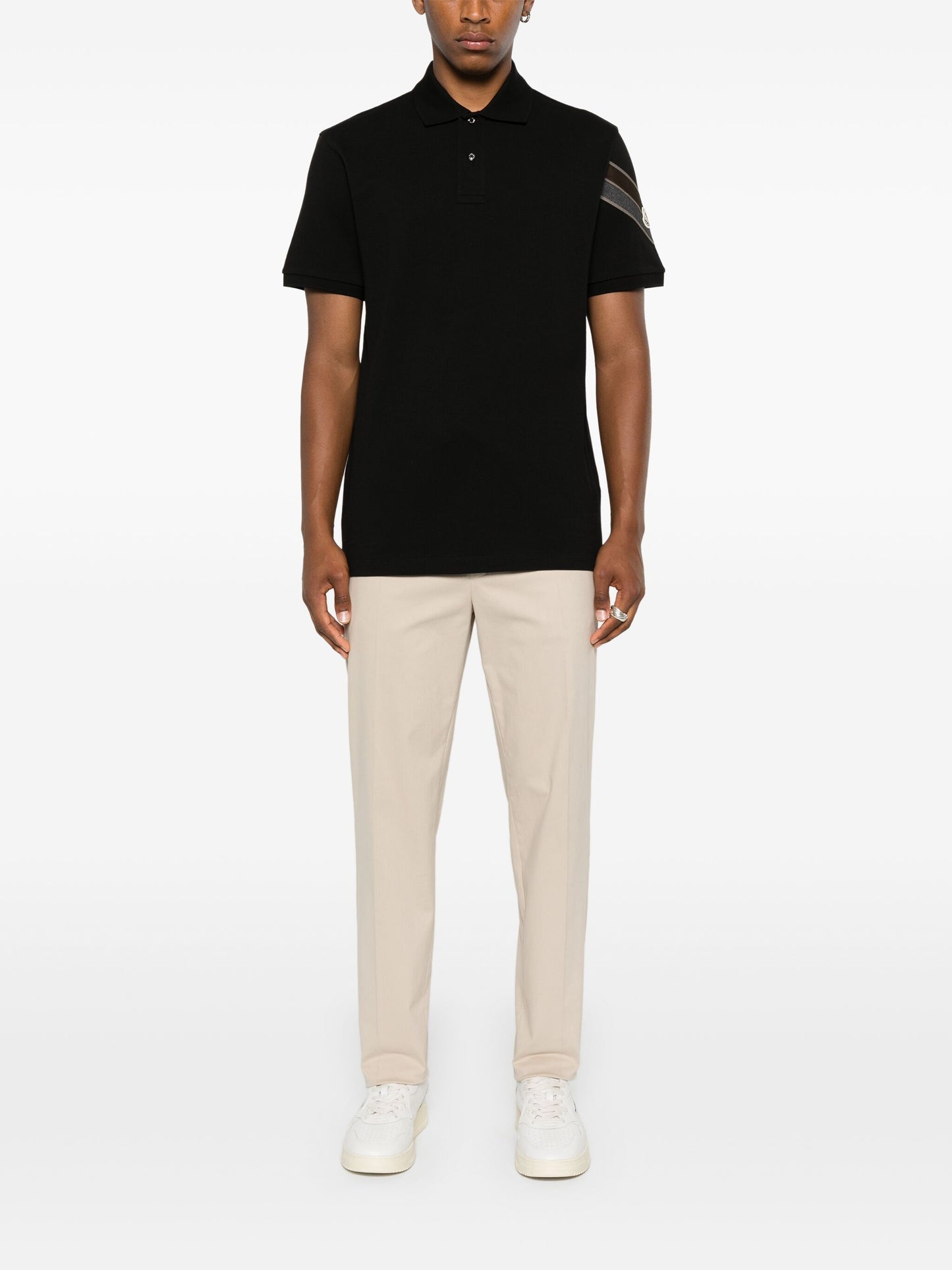 MONCLER Straight Leg Trousers Beige - MAISONDEFASHION.COM