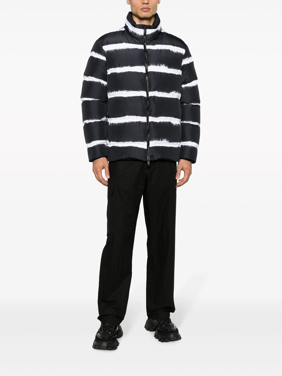 MONCLER Sil Stripe Padded Down Jacket Black – MAISONDEFASHION.COM