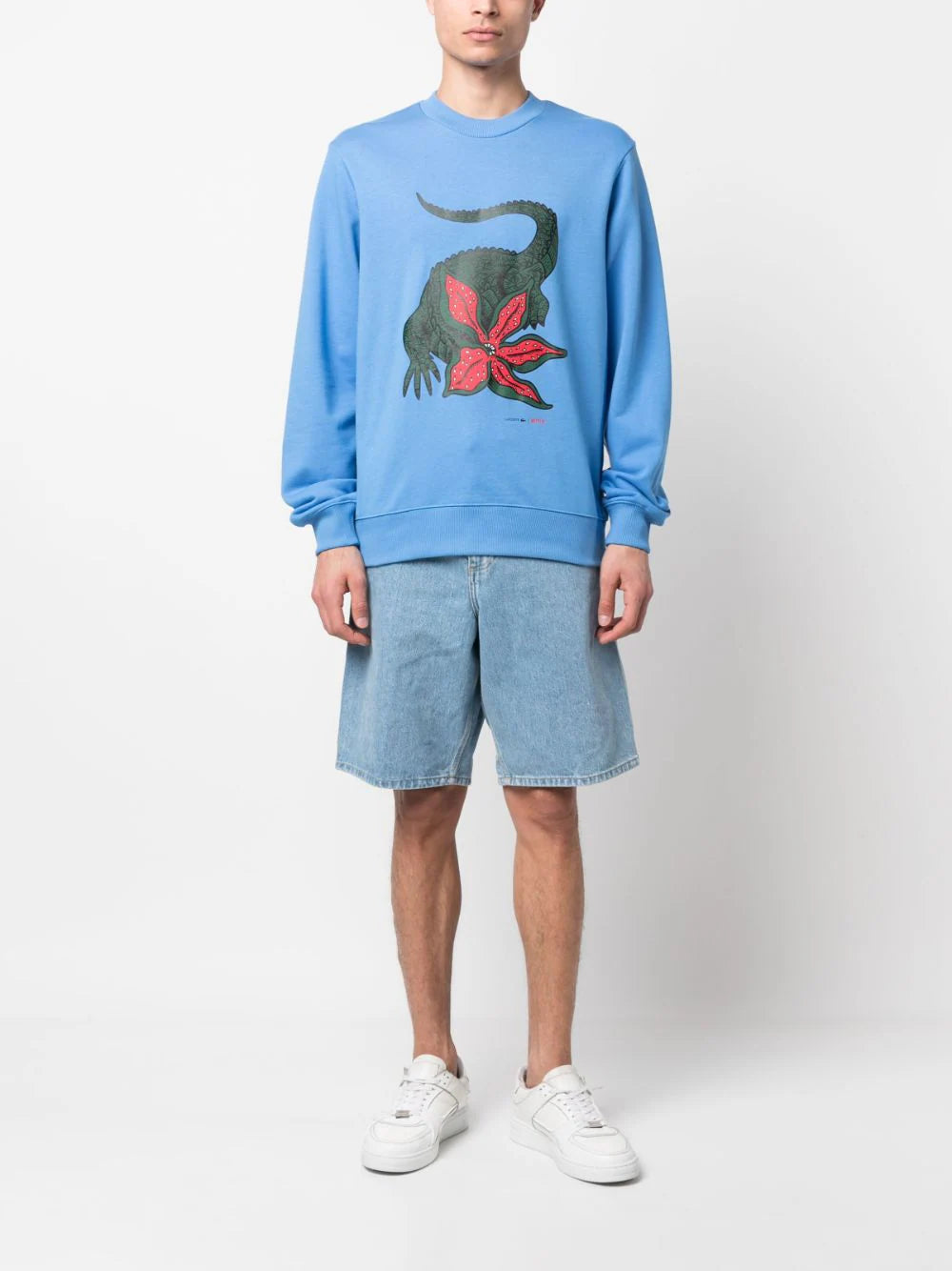 LACOSTE Logo Sweatshirt Ethereal - MAISONDEFASHION.COM