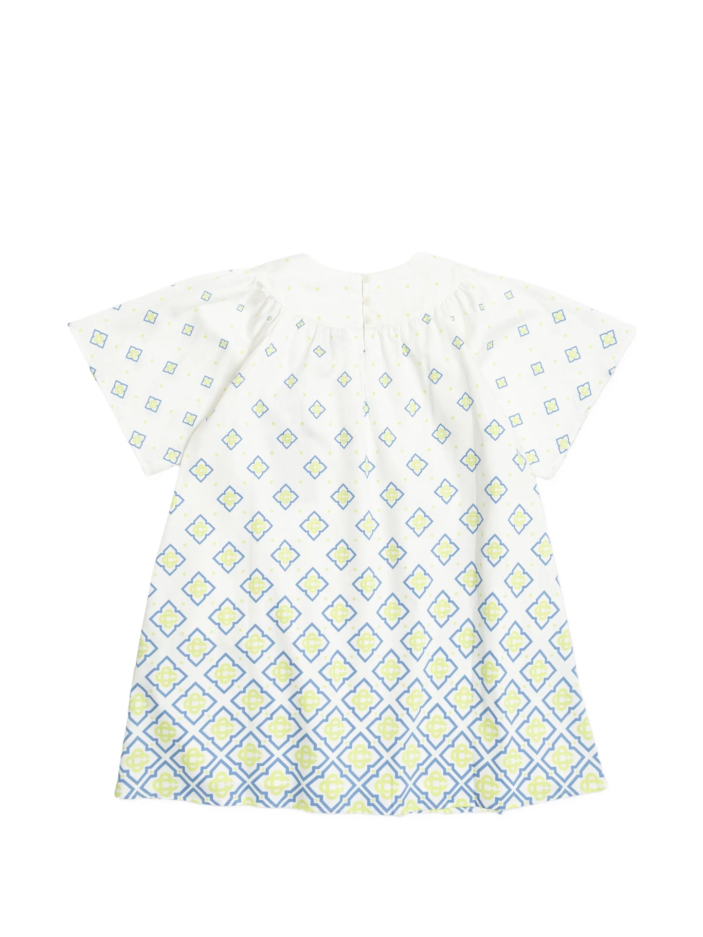 CASABLANCA KIDS Girls Degrade Monogram Dress White - MAISONDEFASHION.COM