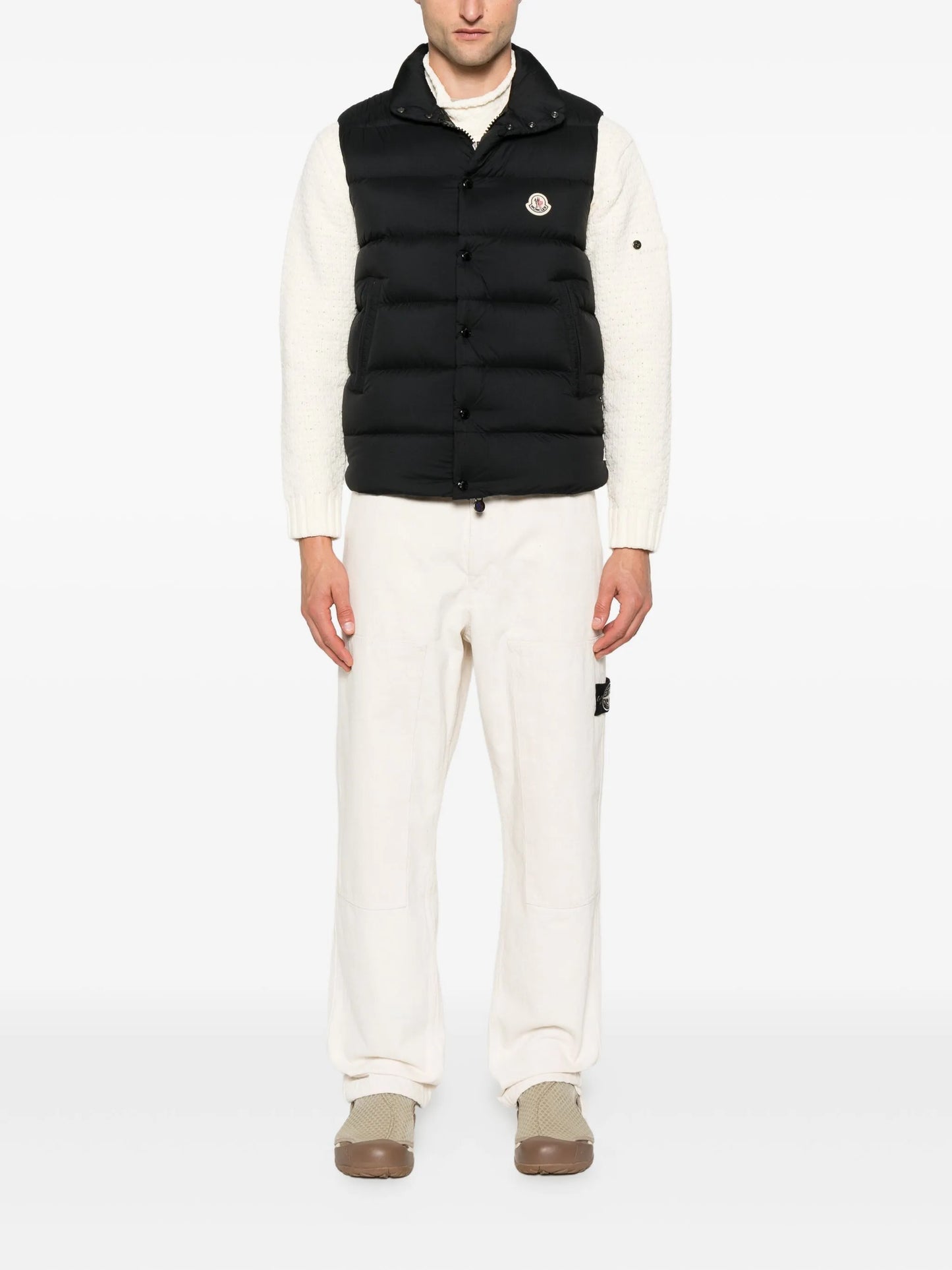 MONCLER Tibb Down Gilet Black - MAISONDEFASHION.COM