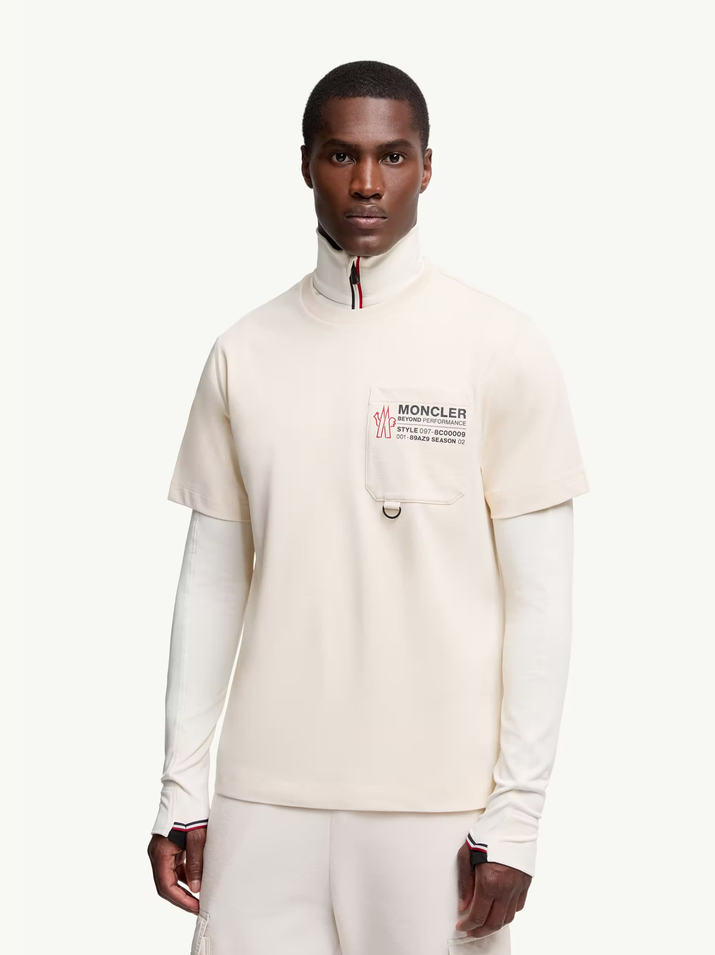 MONCLER GRENOBLE Embossed Logo Cotton T-Shirt White - MAISONDEFASHION.COM