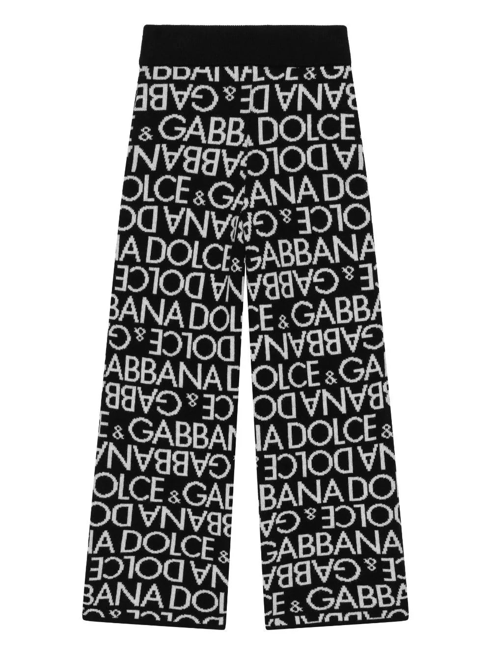 DOLCE & GABBANA KIDS Girls Knitted Pants Black/White - MAISONDEFASHION.COM