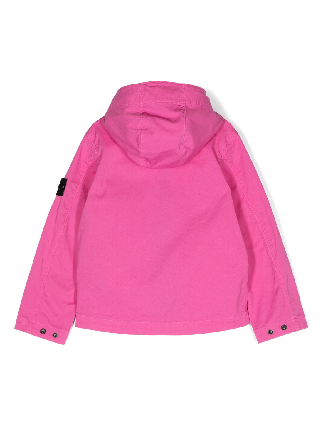STONE ISLAND KIDS Zip-Up Hooded Twill Jacket Pink - MAISONDEFASHION.COM