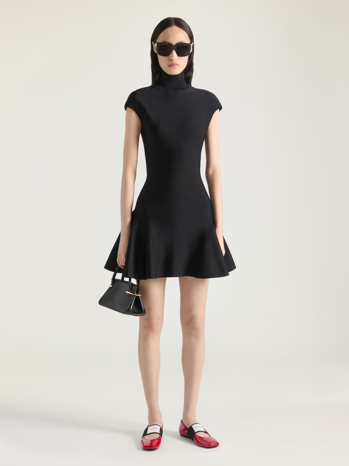 GIVENCHY WOMEN Flared Midi Dress Black  MAISONDEFASHION.COM
