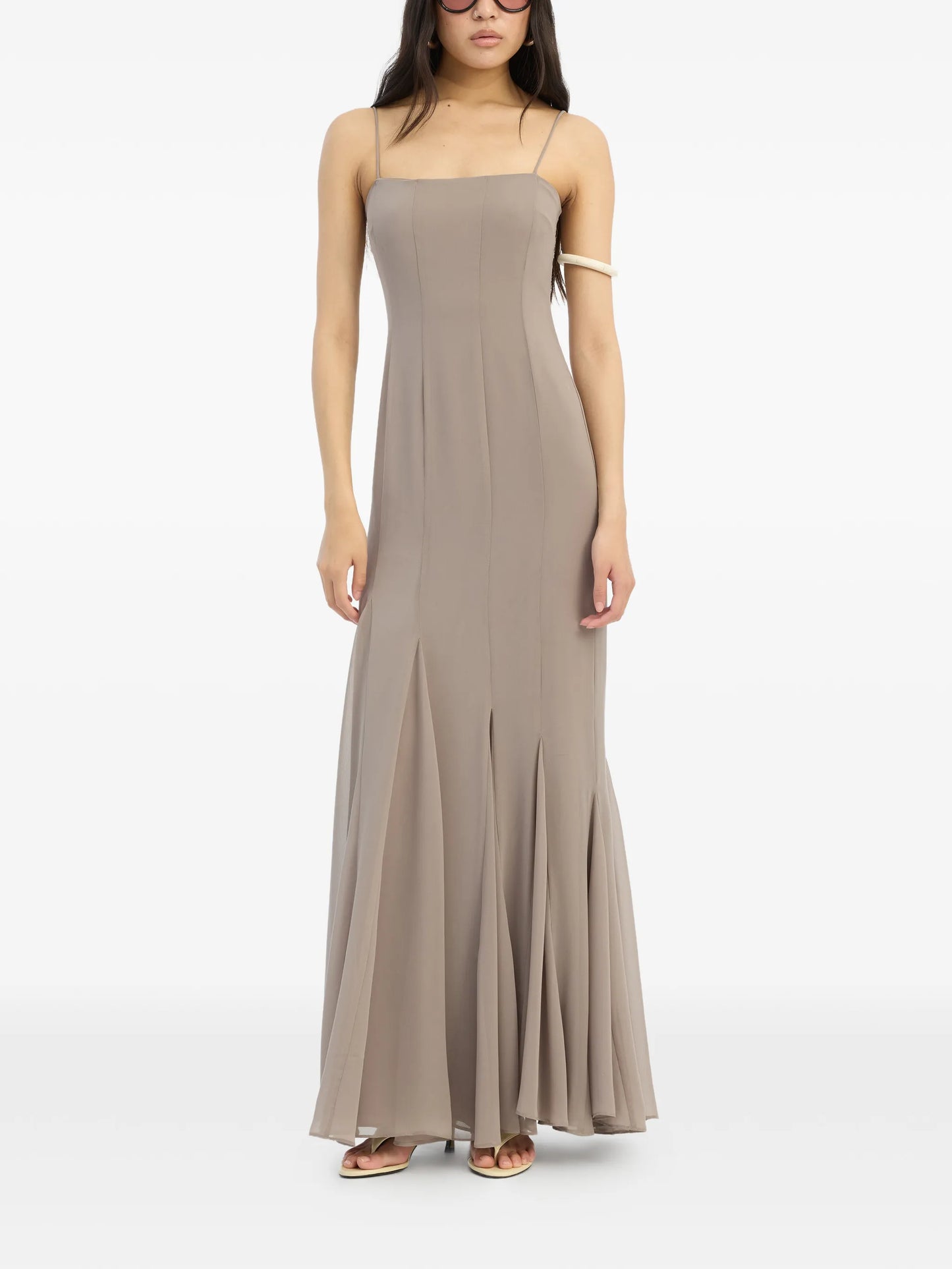 rotate birger christensen cile cotton-blend knit maxi dress ROTATE BIRGER CHRISTENSEN Cille Open-Back Fringed Dress