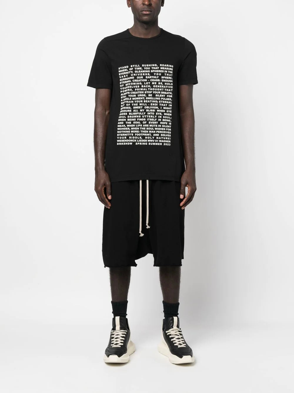 RICK OWENS DRKSHDW Eyelet Knit Shorts Black - MAISONDEFASHION.COM
