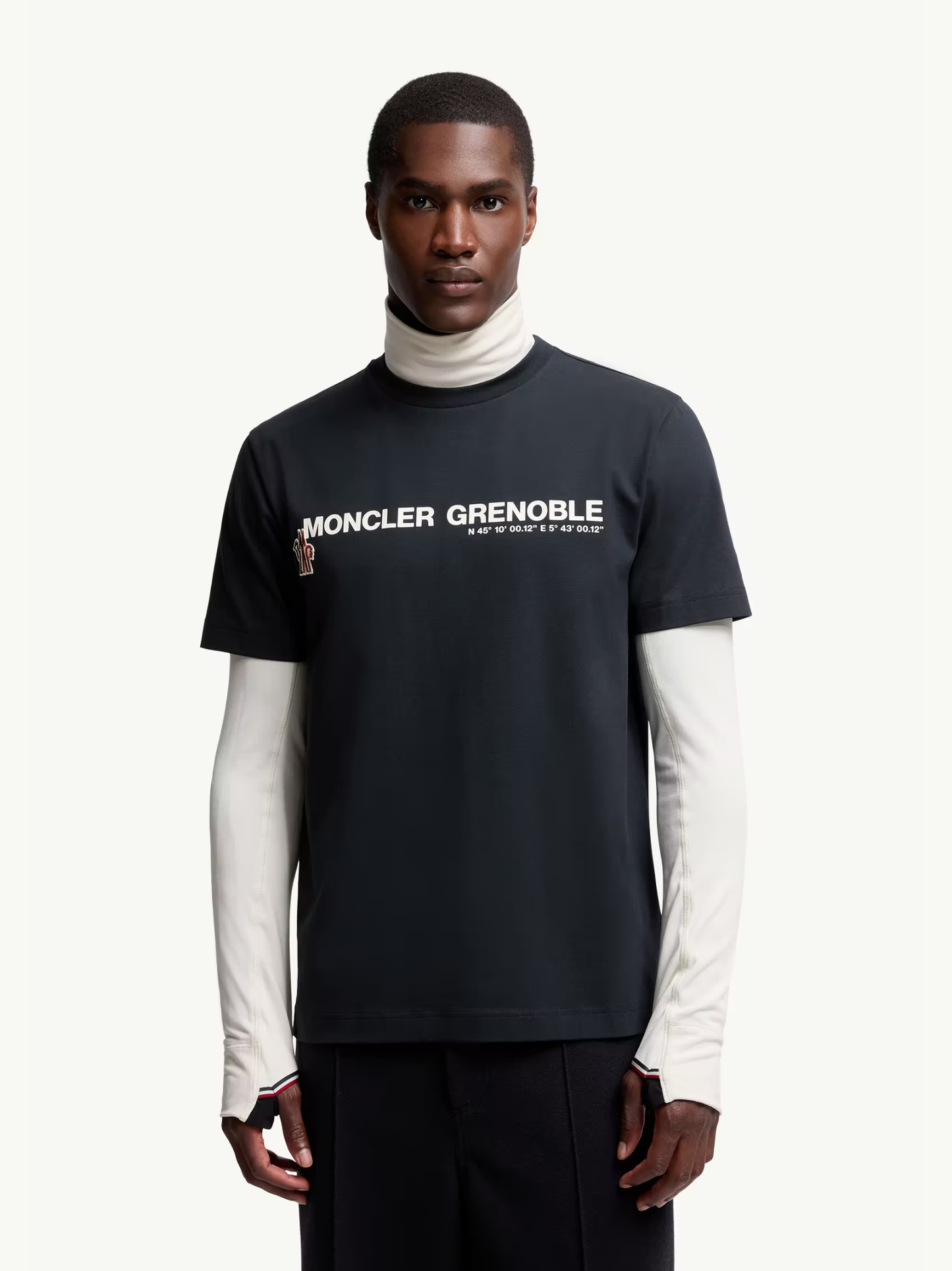 MONCLER GRENOBLE Logo Cotton T-Shirt Navy - MAISONDEFASHION.COM