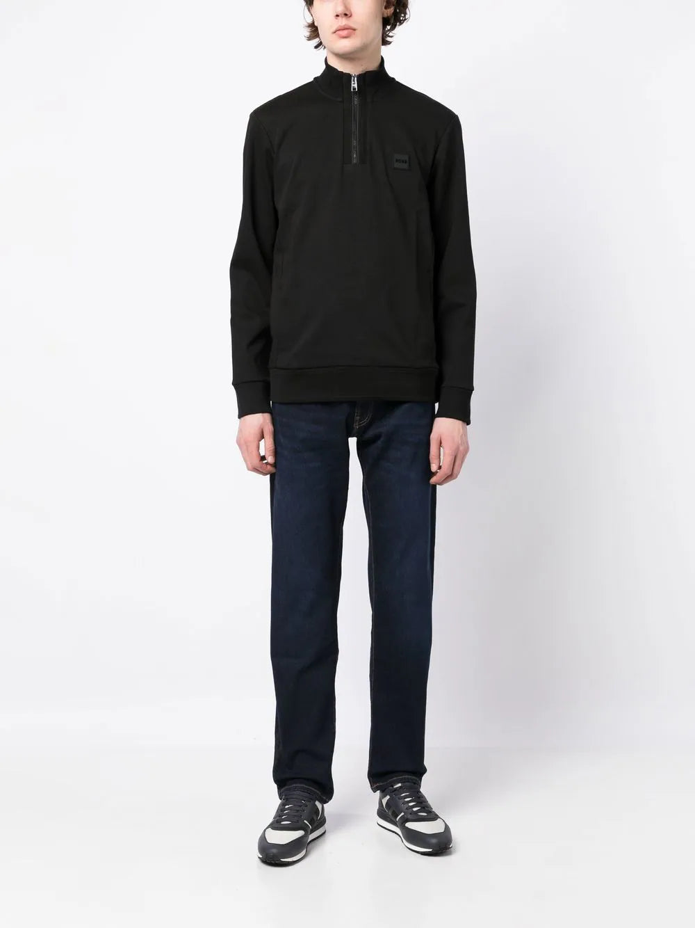 BOSS Sidney Sweatshirt Black - MAISONDEFASHION.COM