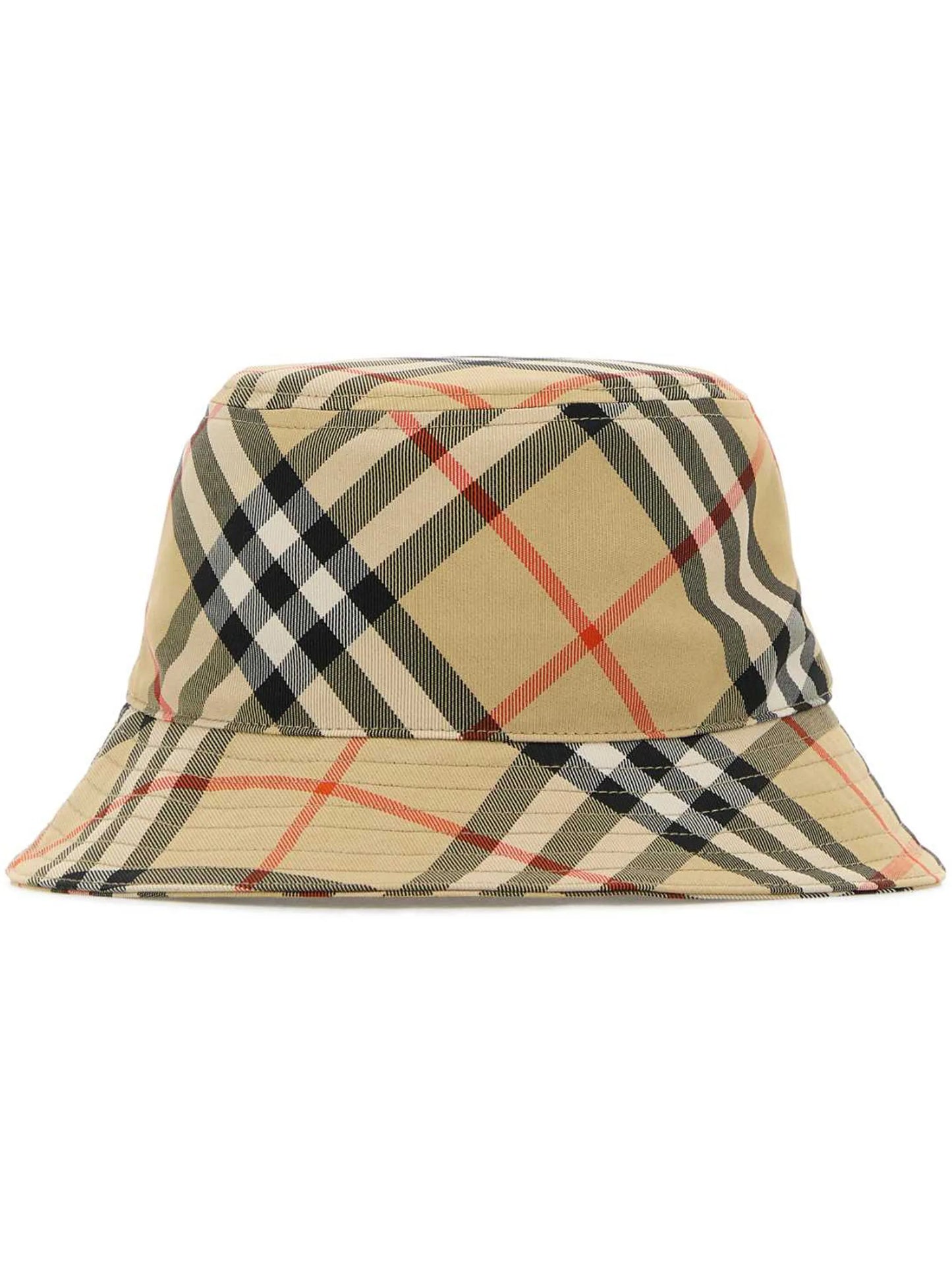 BURBERRY Check EKD Bucket Hat Sand - MAISONDEFASHION.COM