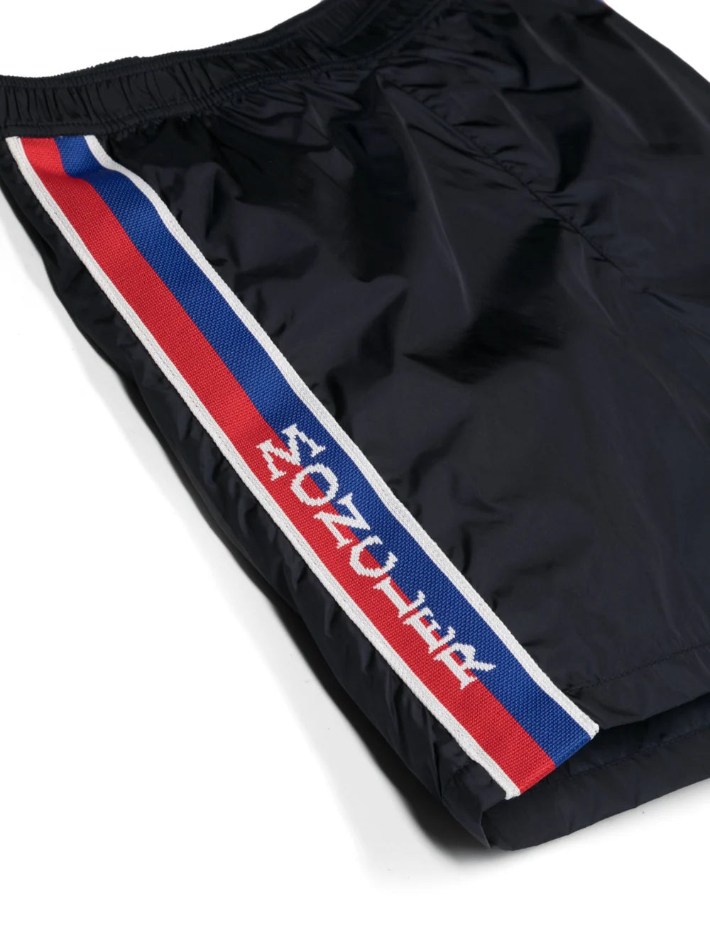 MONCLER KIDS Logo Stripe Swim Shorts Navy - MAISONDEFASHION.COM