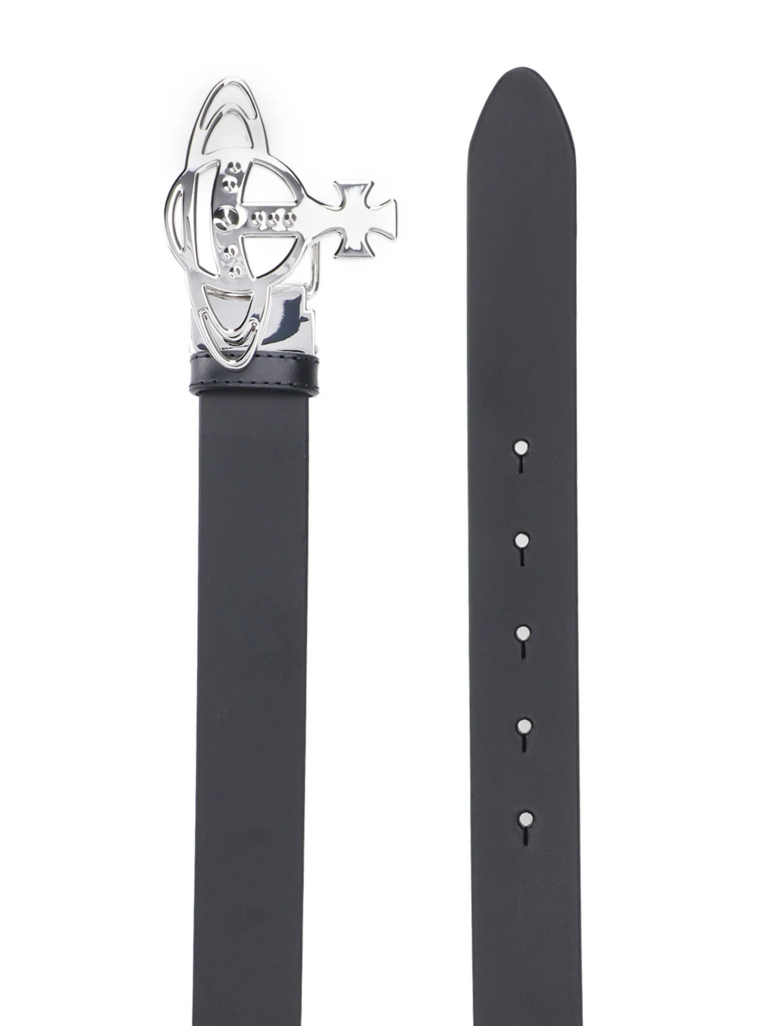 VIVIENNE WESTWOOD Line Orb Buckle Belt Black - MAISONDEFASHION.COM