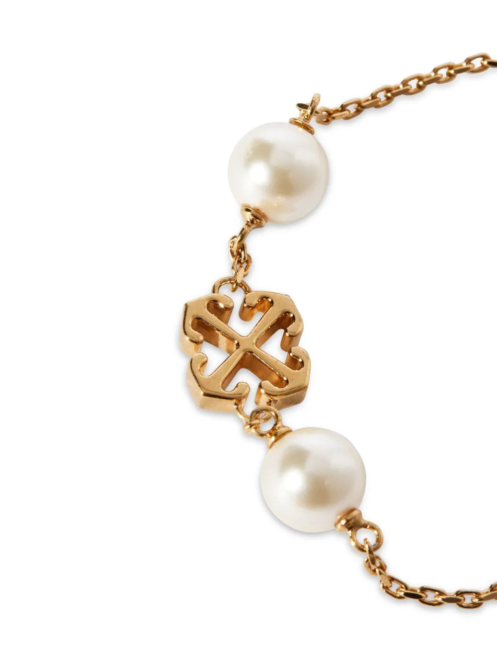 OFF-WHITE WOMEN Pearl Arrow Charm Bracelet Gold - MAISONDEFASHION.COM