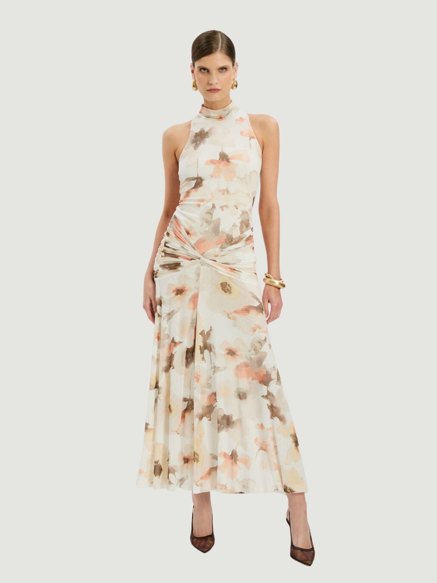 bardot fiona mesh dress Bardot WOMEN Leanna Mesh Midi Dress Ivory Floral