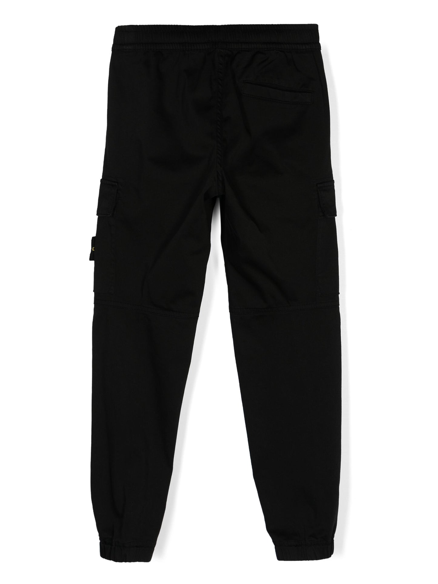 STONE ISLAND KIDS Compass Badge Cotton Cargo Sweat Pants Black