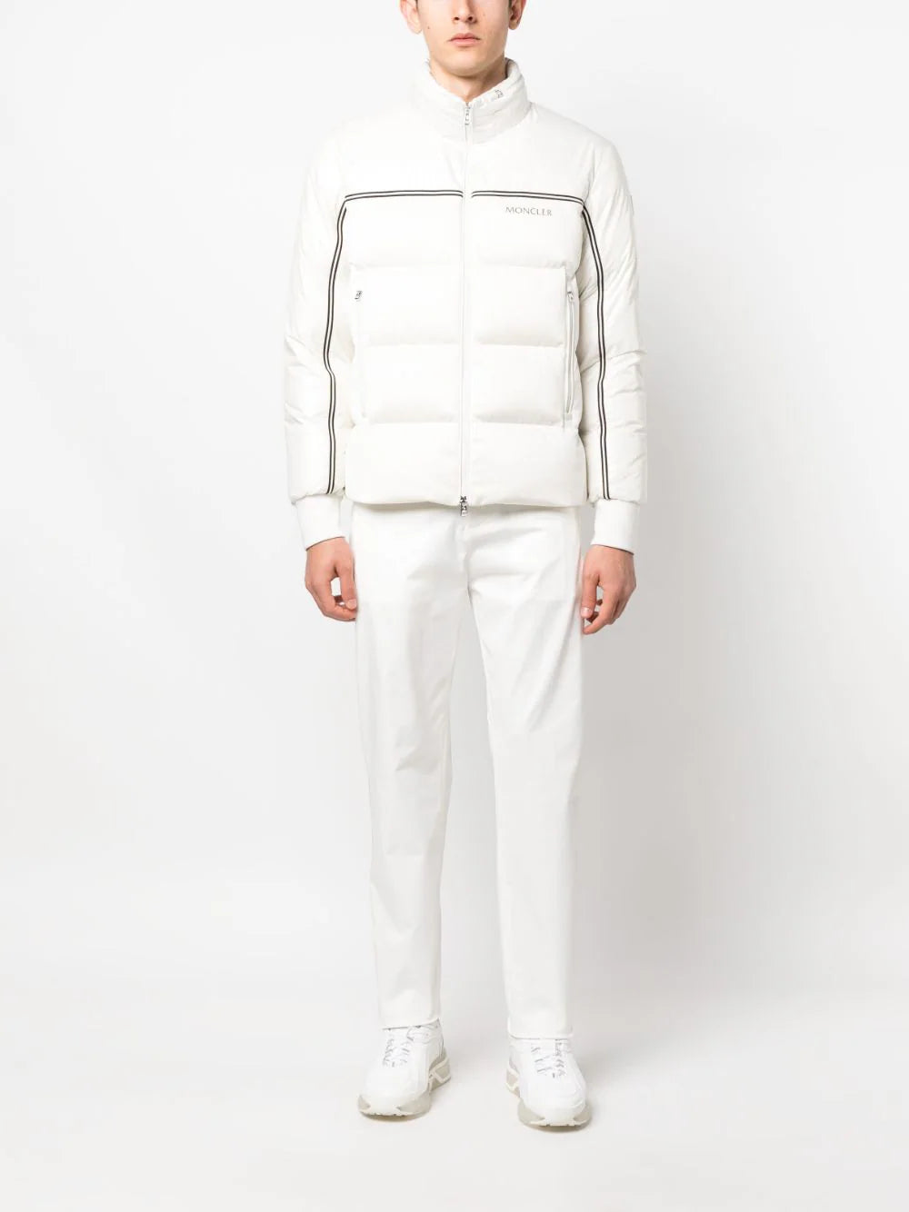 MONCLER Michael Short Down Jacket White - MAISONDEFASHION.COM