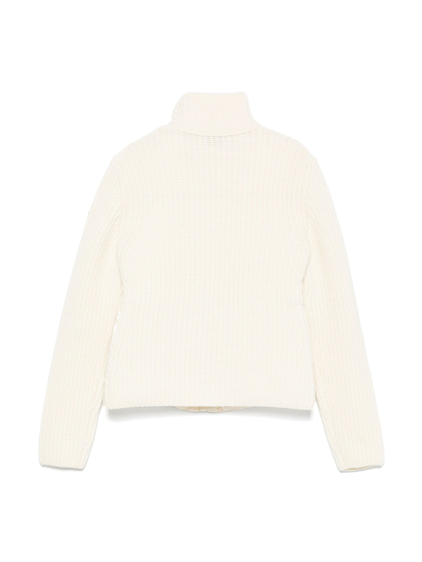 MONCLER KIDS Girls Panelled Cardigan White - MAISONDEFASHION.COM