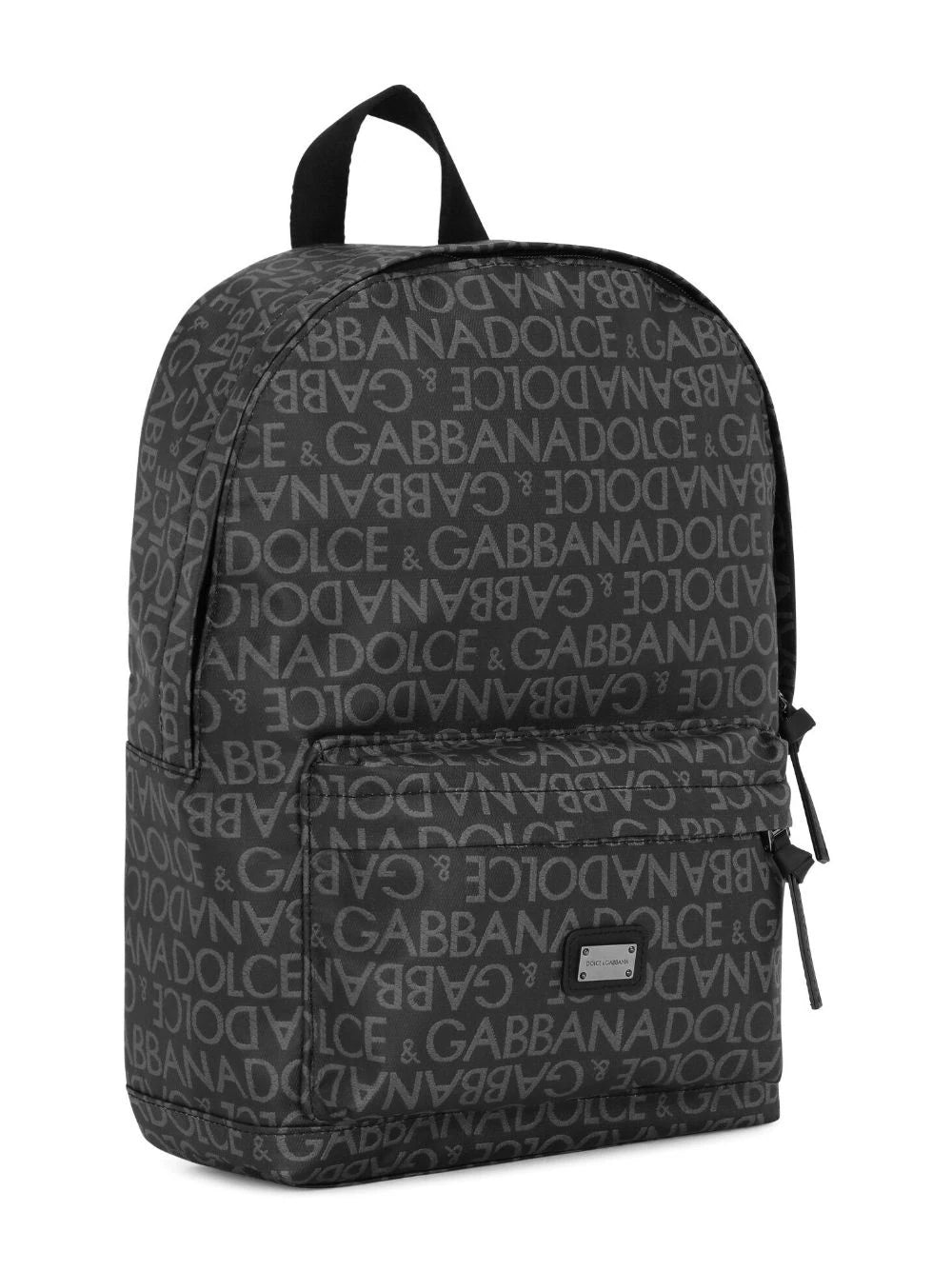 DOLCE & GABBANA KIDS Boys Logo-print Front-pocket Backpack Black - MAISONDEFASHION.COM