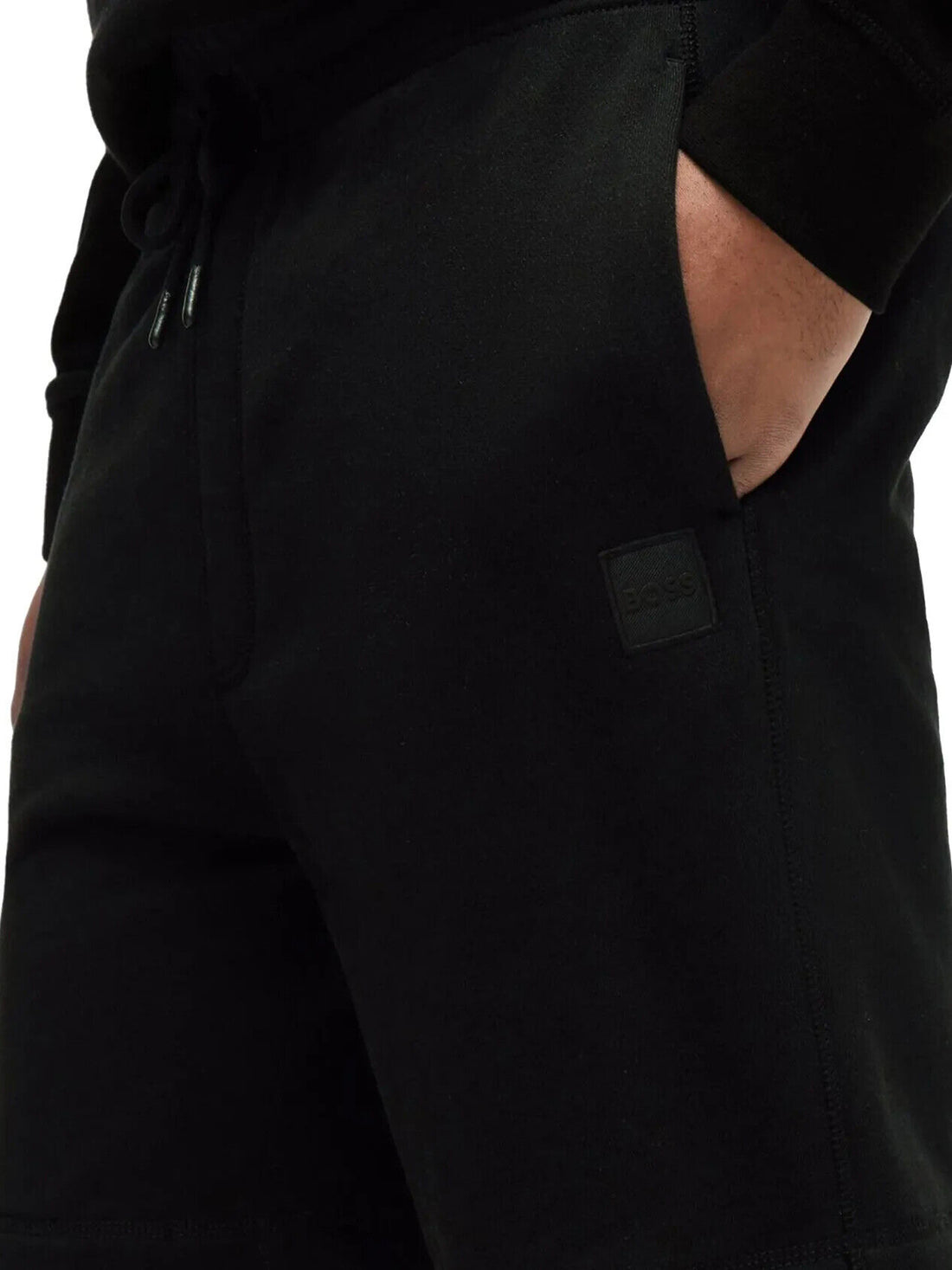 BOSS Sewalk Jog Cotton Shorts Black