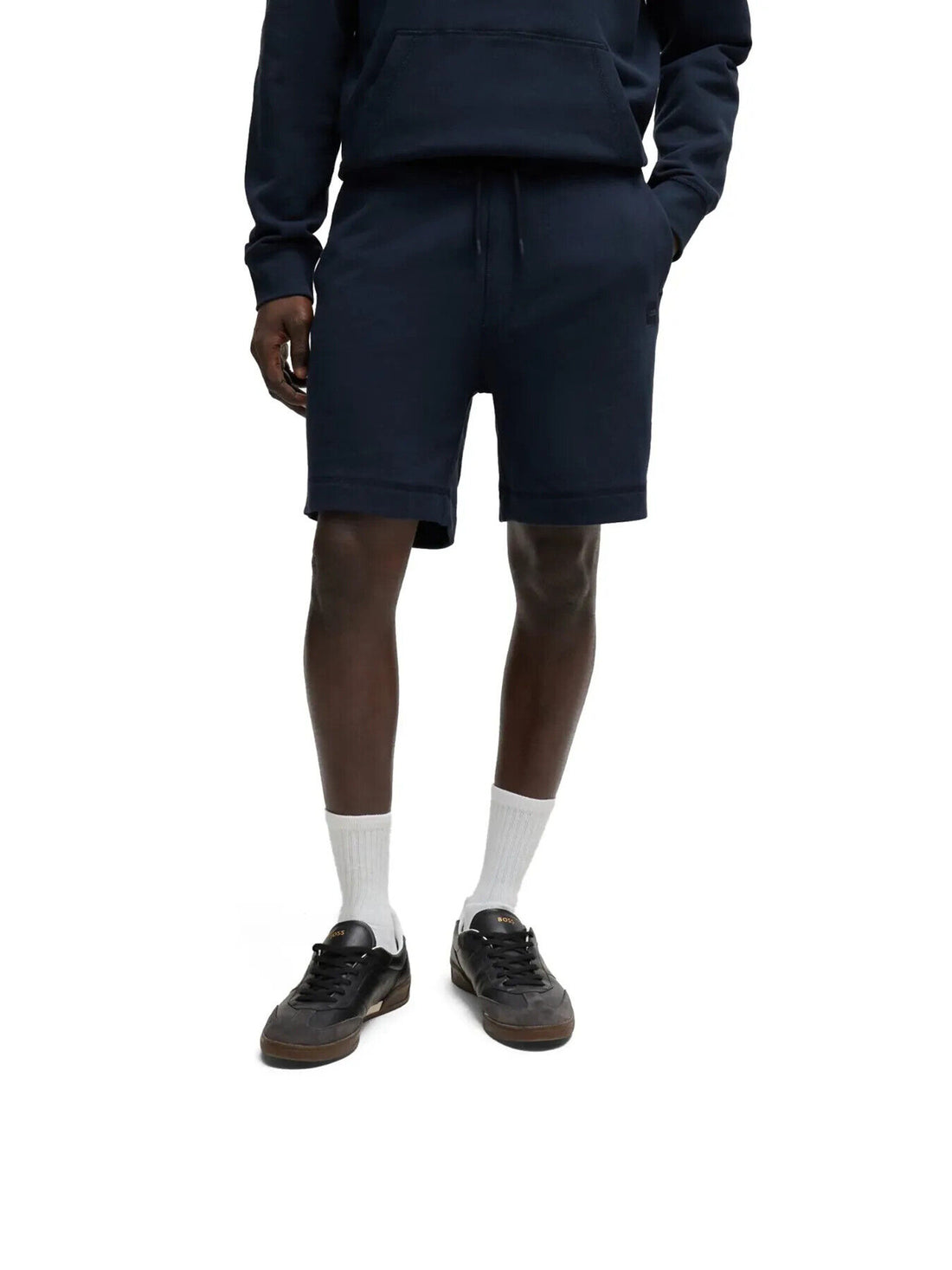 BOSS Sewalk Jog Cotton Shorts Navy