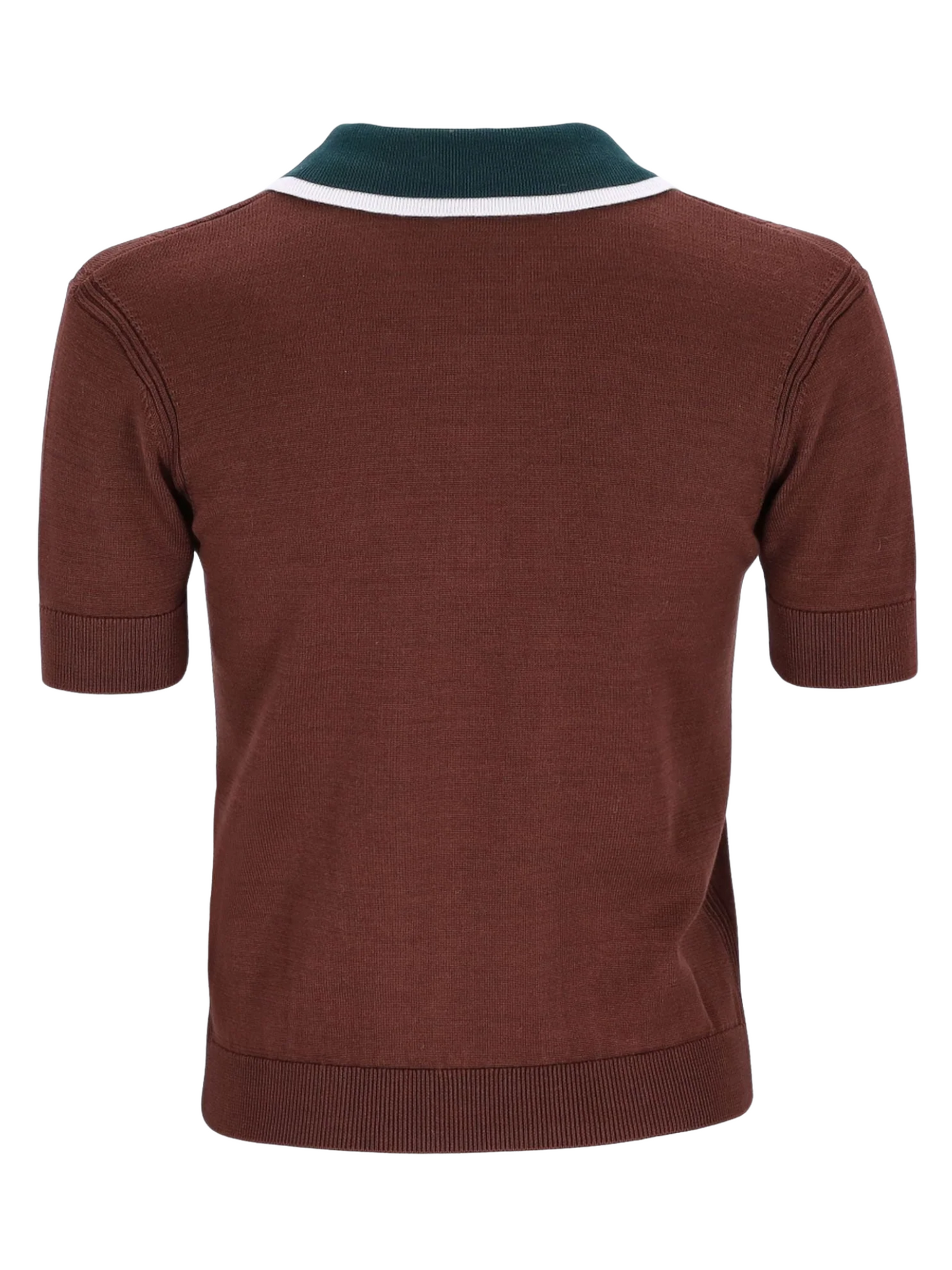 Tシャツ・カットソー CASABLANCA WOMEN Mini Cable Polo Shirt Brown CASABLANCA WOMEN Mini Cable Polo Shirt Brown