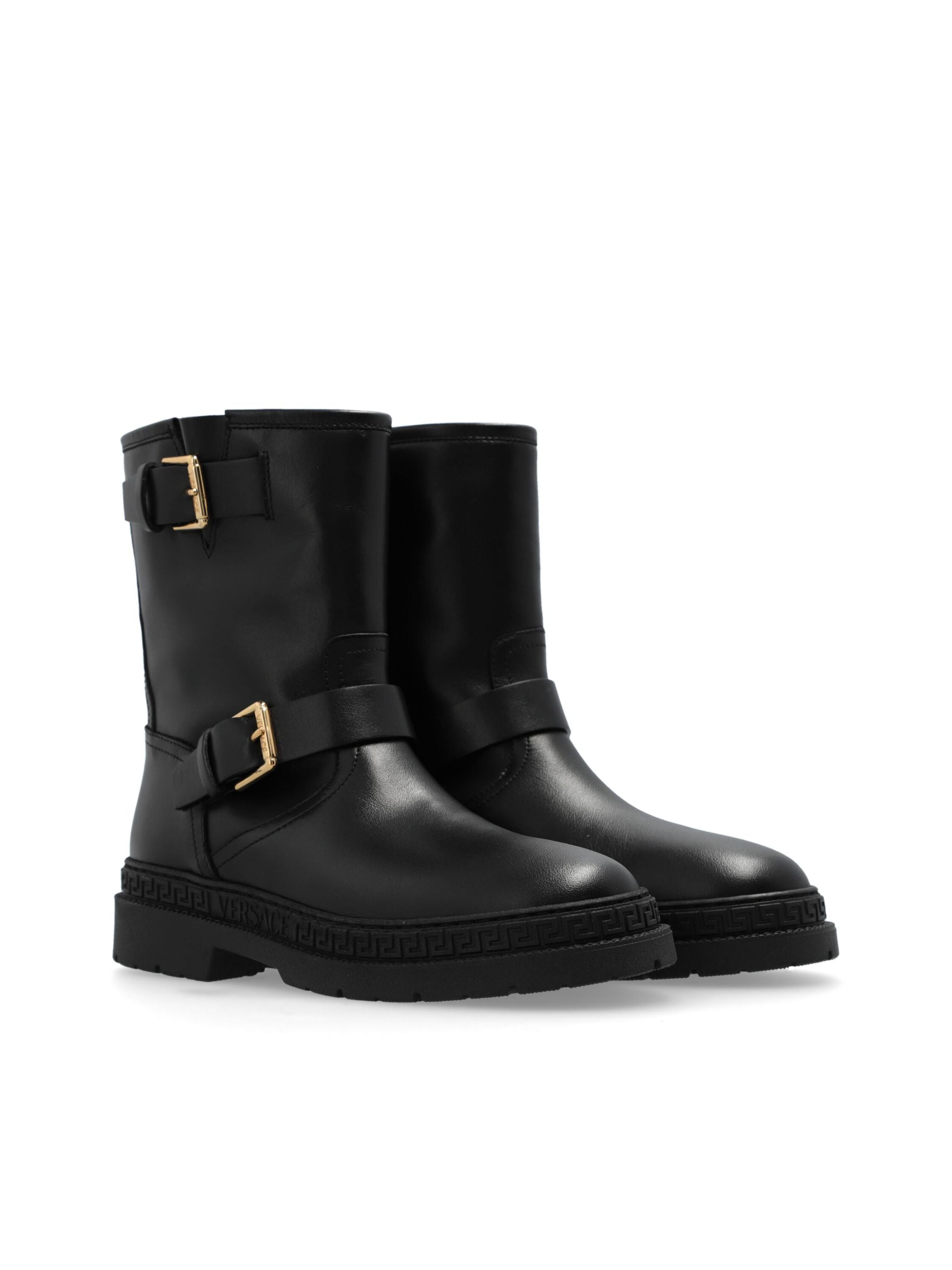 Girls leather biker boots deals