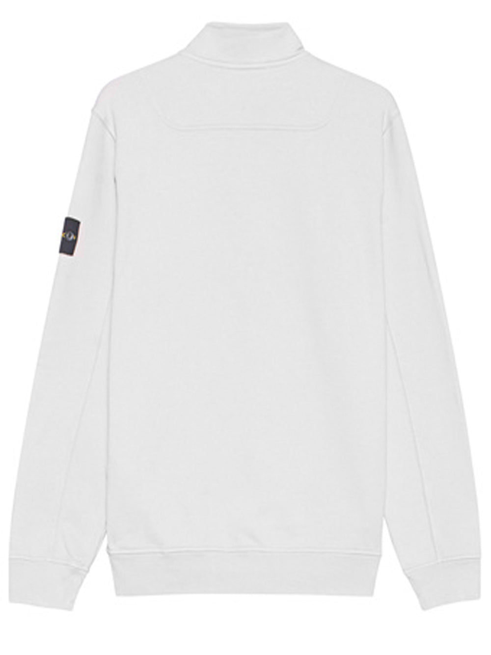 STONE ISLAND Quarter Zip Cotton Sweatshirt White