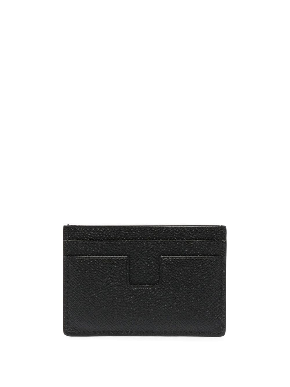 TOM FORD MEN Small Grained Leather Texture Card Holder Black - MAISONDEFASHION.COM