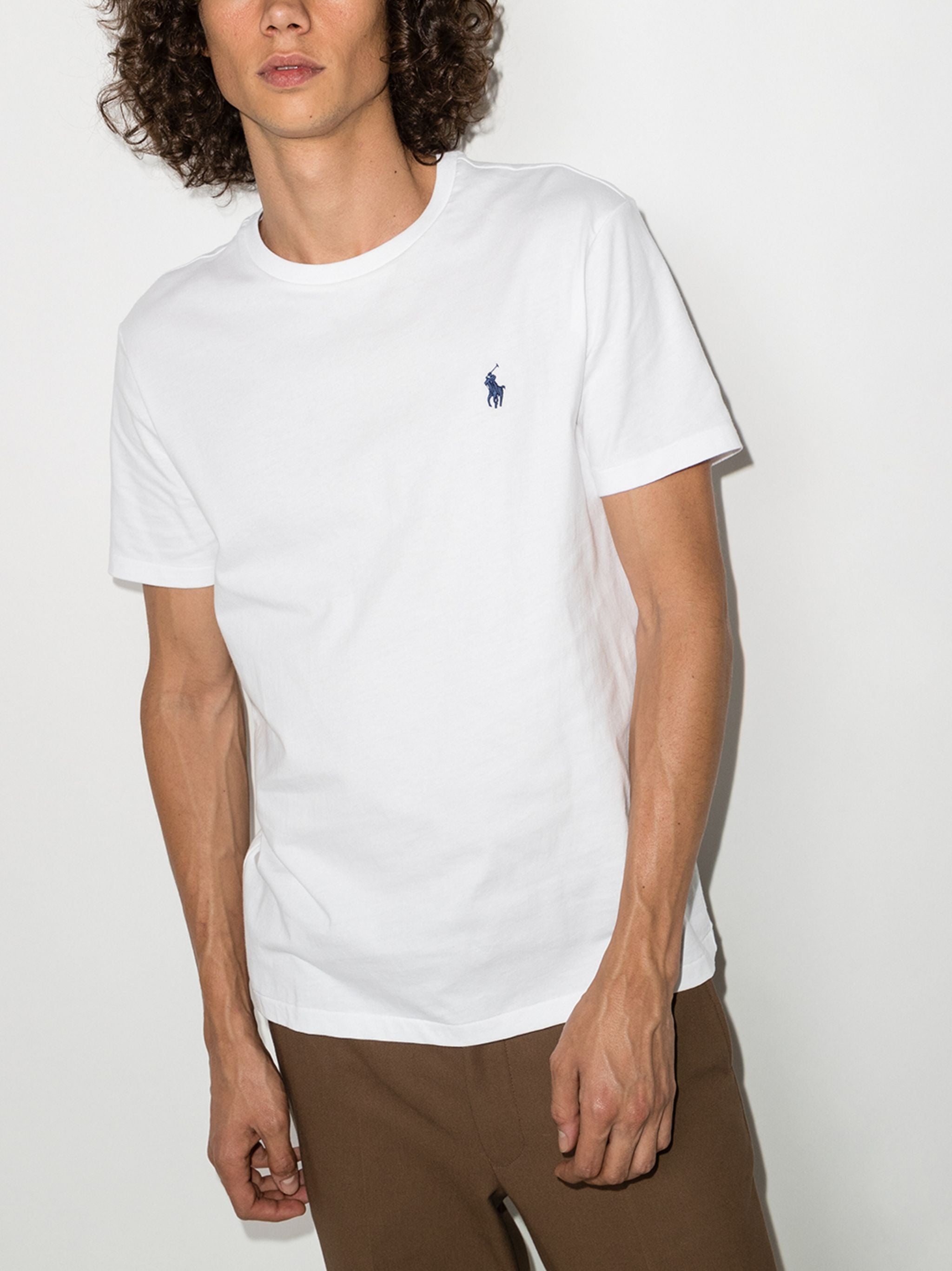 RALPH LAUREN Logo Custom Slim Fit Jersey Crewneck T-Shirt
