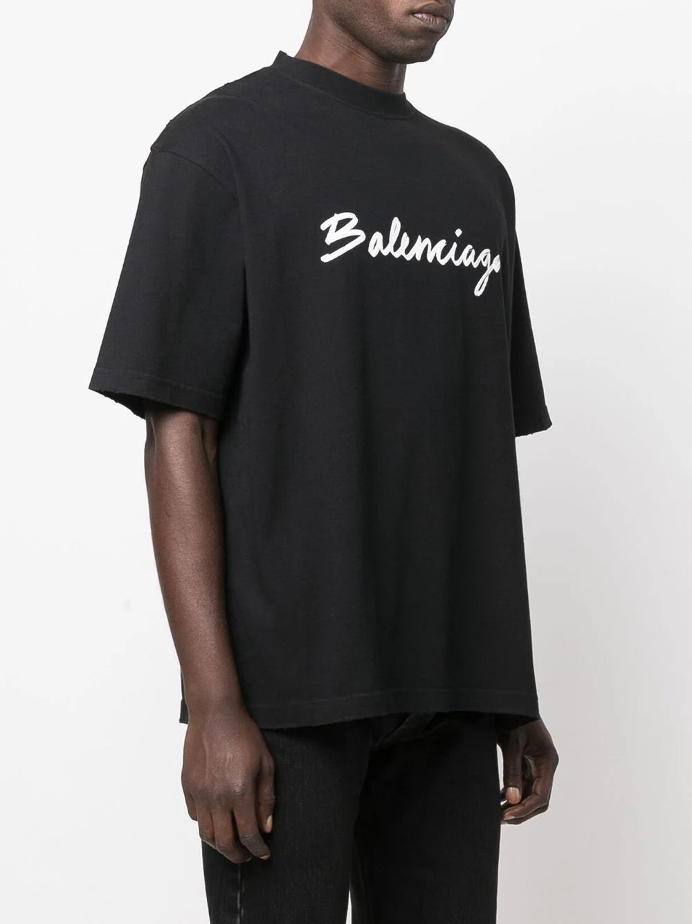BALENCIAGA Signature Logo T-Shirt Black/White – MAISONDEFASHION.COM